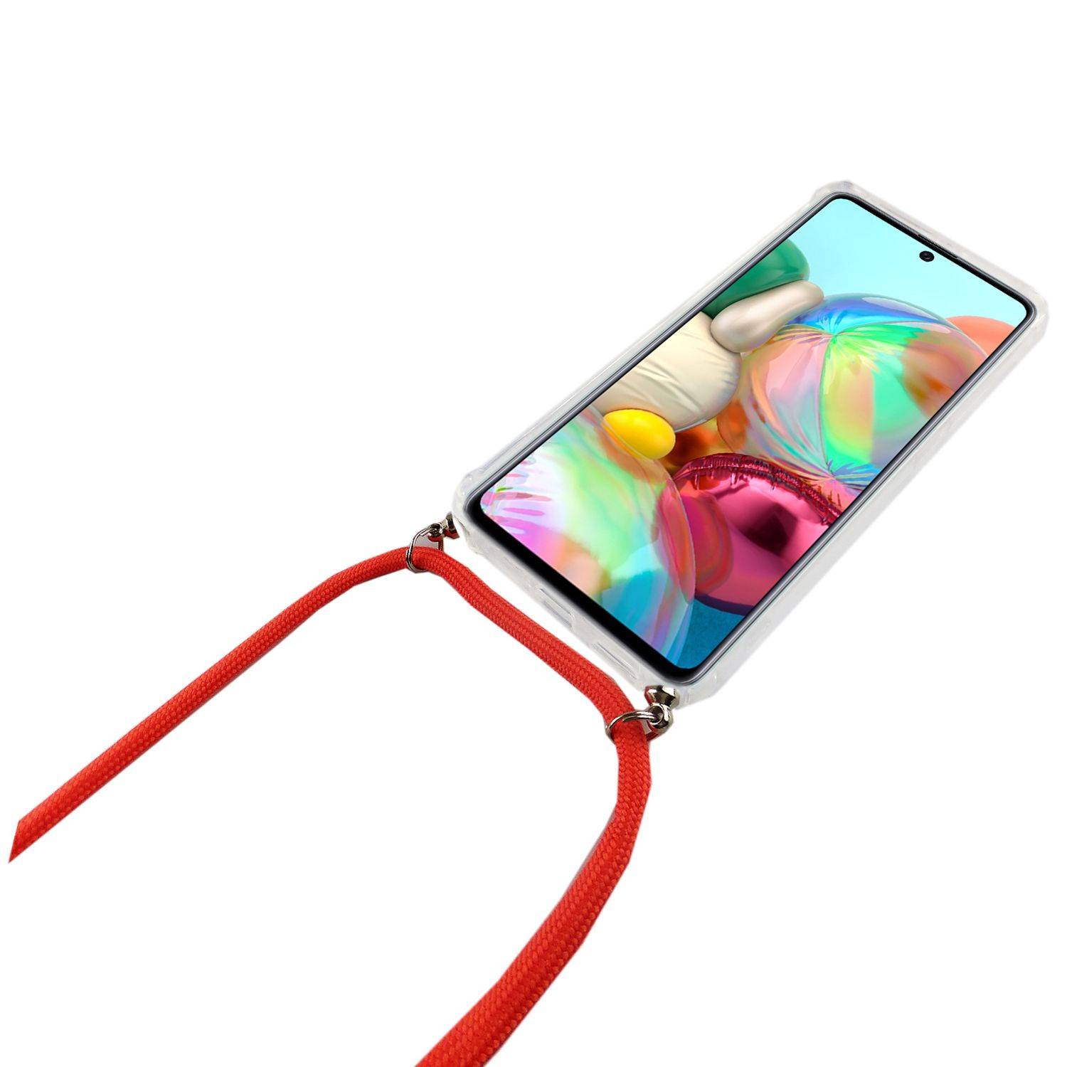 Samsung Galaxy A71 Handykette Handyhülle Umhängetasche Transparent