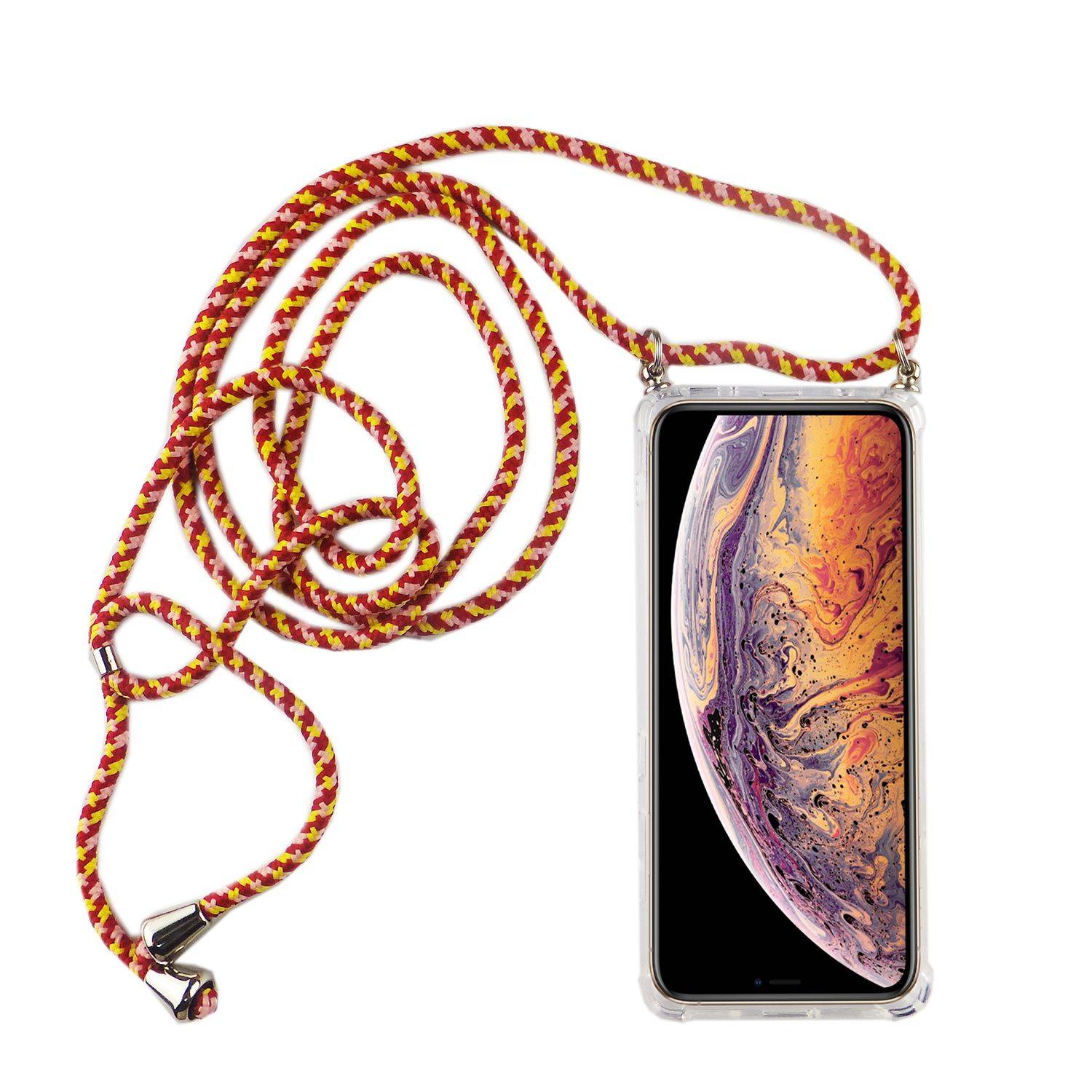 Apple iPhone X / iPhone XS Handykette Handyhülle Umhängetasche Transparent