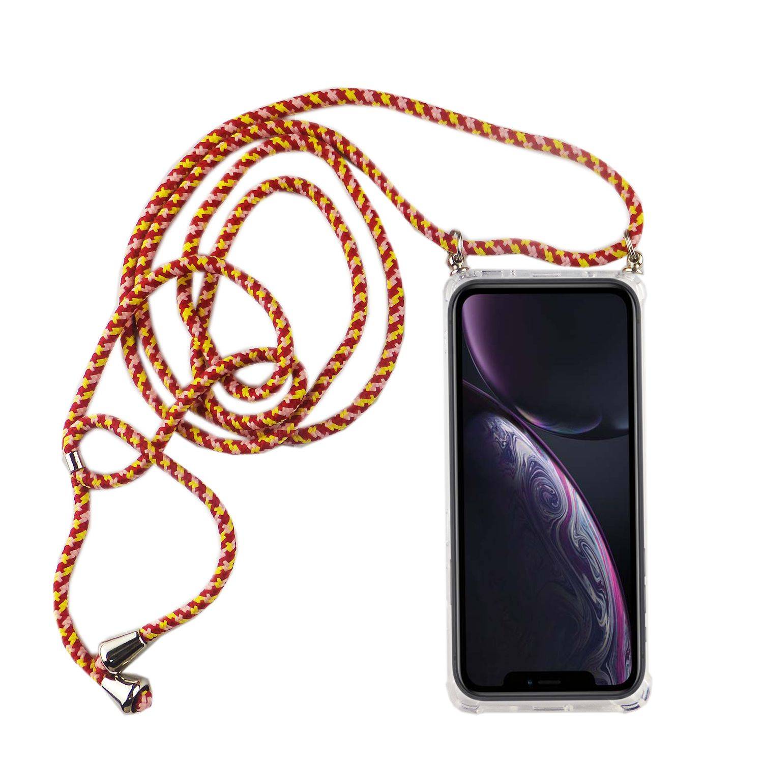 Apple iPhone XR Handykette Handyhülle Umhängetasche Transparent