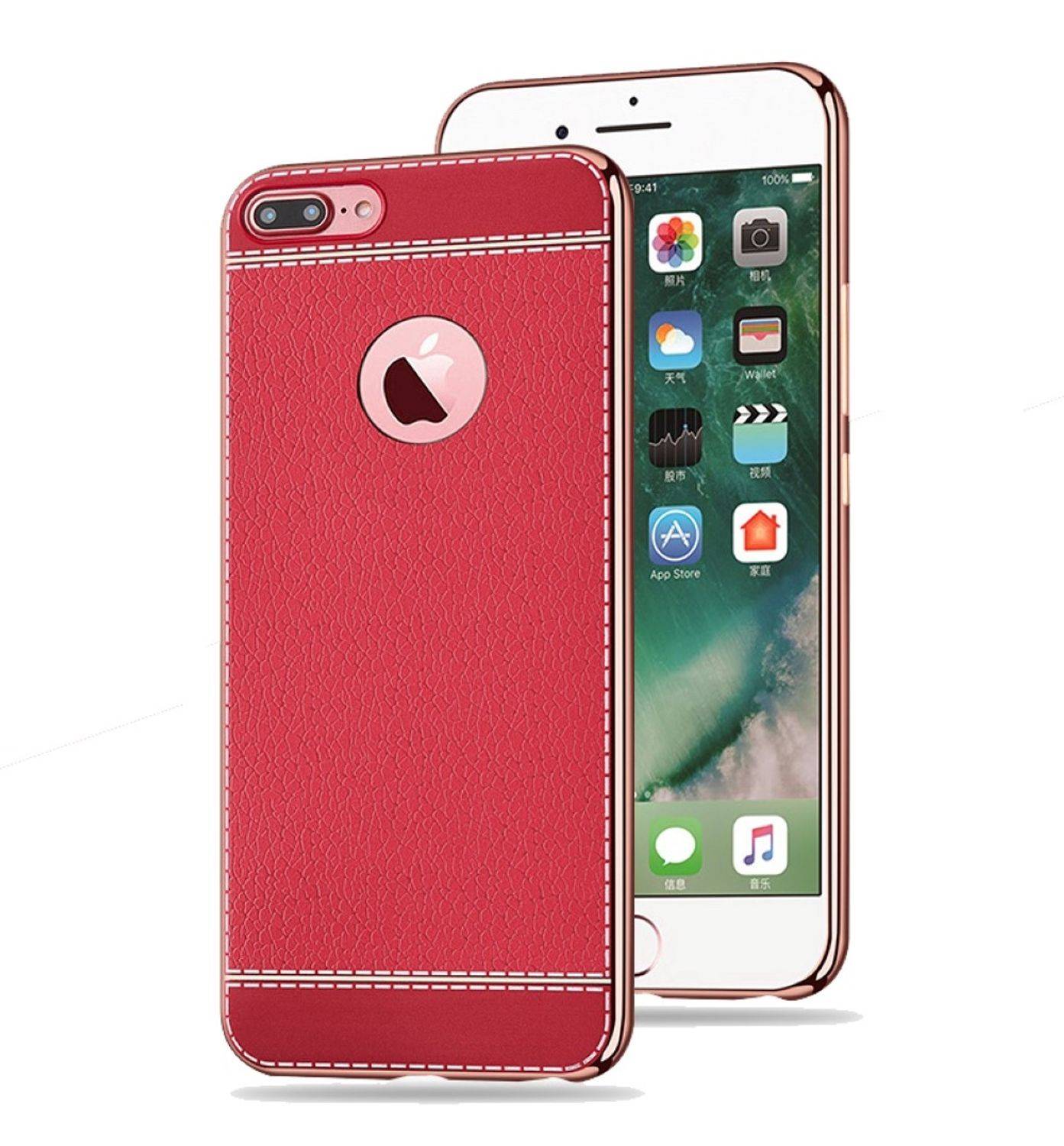 Apple iPhone 8 Plus Handyhülle Backcover Rot