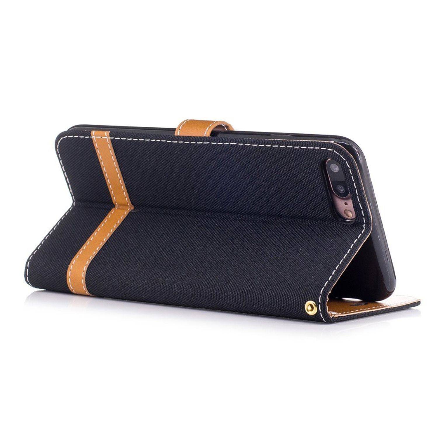 Apple iPhone 8 Plus Handyhülle Bookcover Schwarz