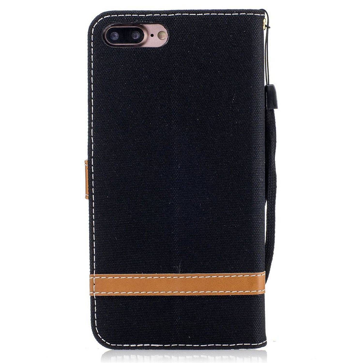 Apple iPhone 8 Plus Handyhülle Bookcover Schwarz