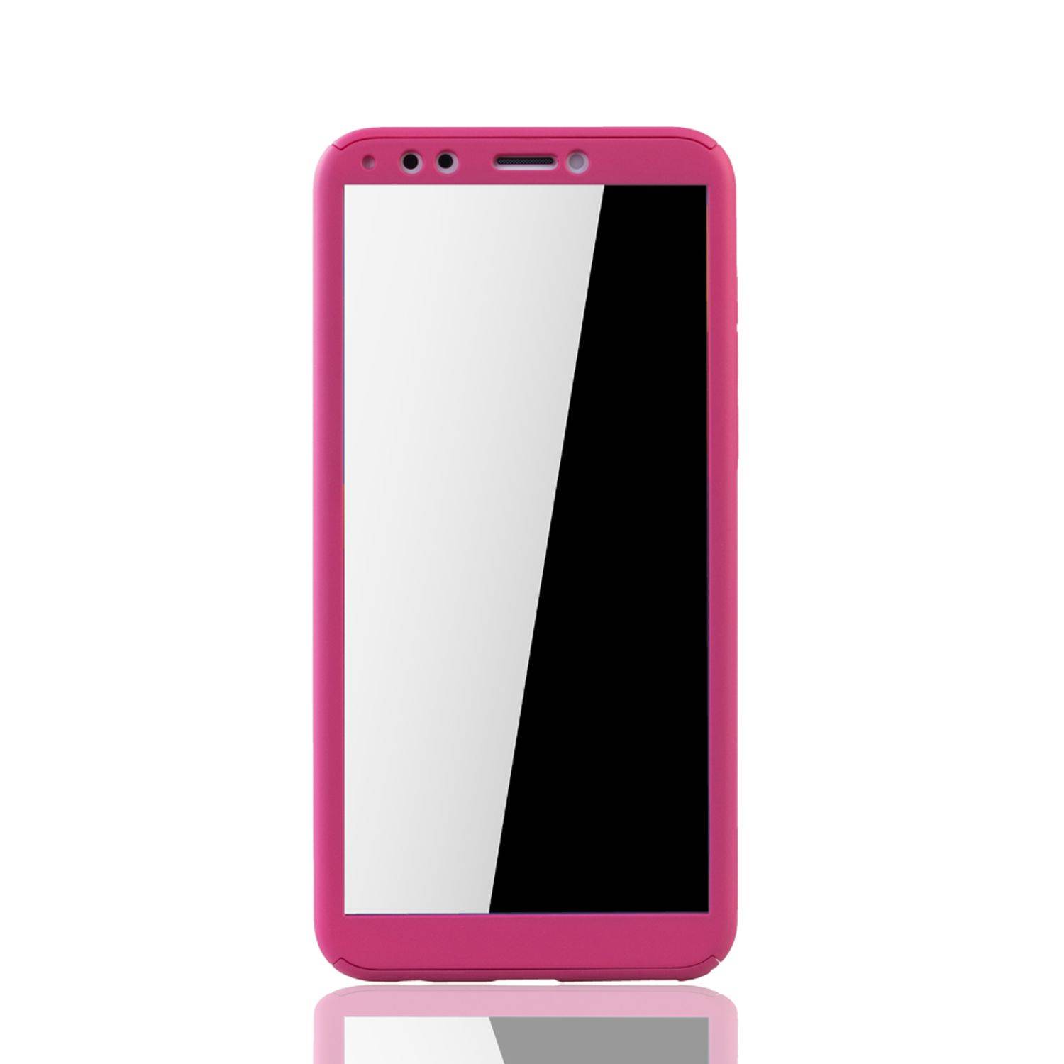 Huawei Honor 7C Handyhülle 360 Grad Schutz Full Cover Rosa