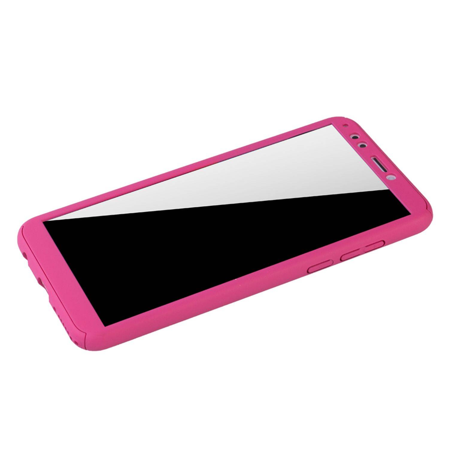 Huawei Honor 7C Handyhülle 360 Grad Schutz Full Cover Rosa