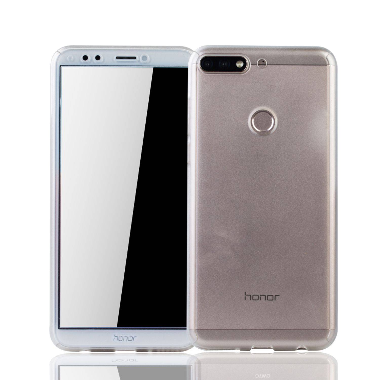 Huawei Honor 7C Handyhülle 360 Grad Schutz Full Cover Transparent