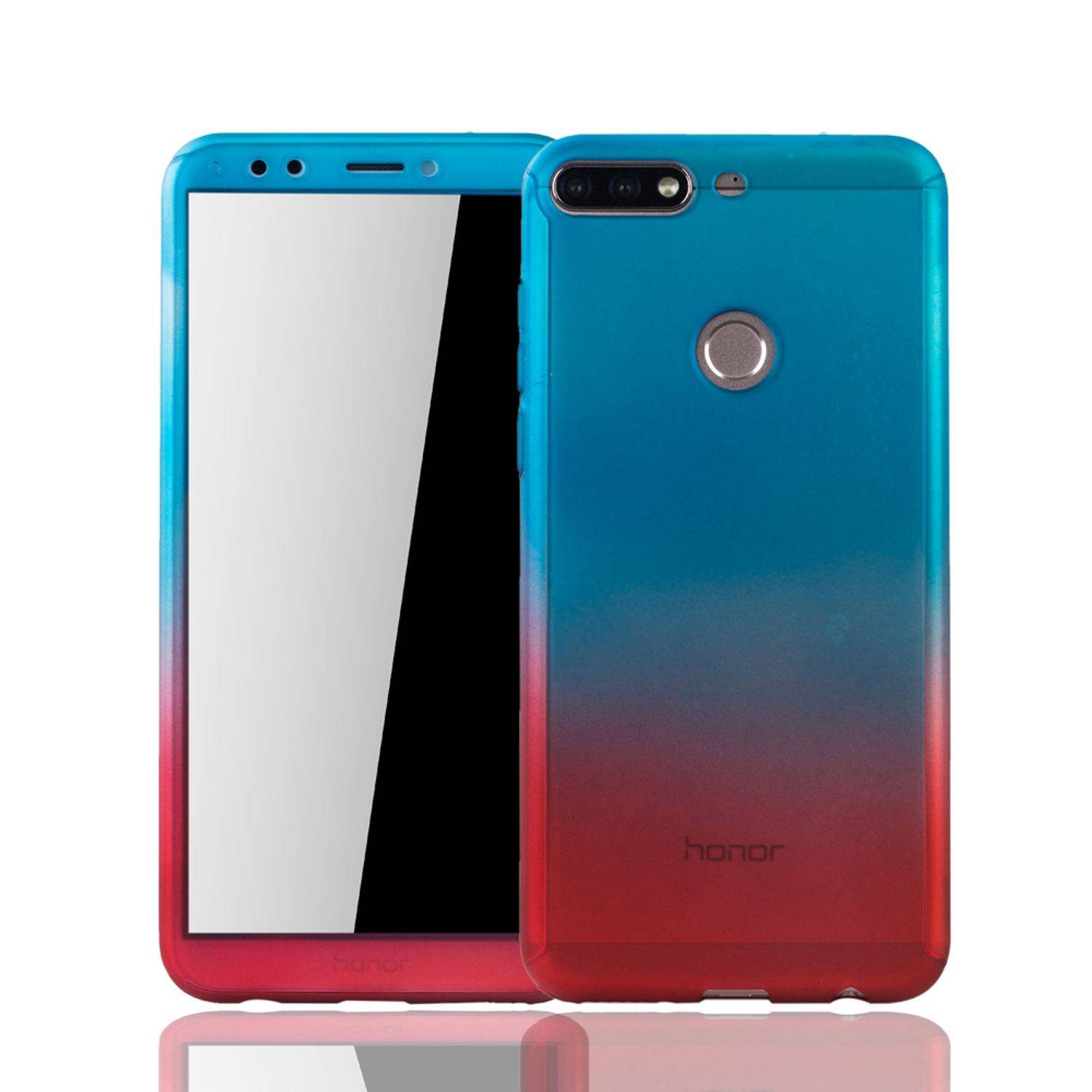 Huawei Honor 7C Handyhülle 360 Grad Schutz Full Cover Mehrfarbig