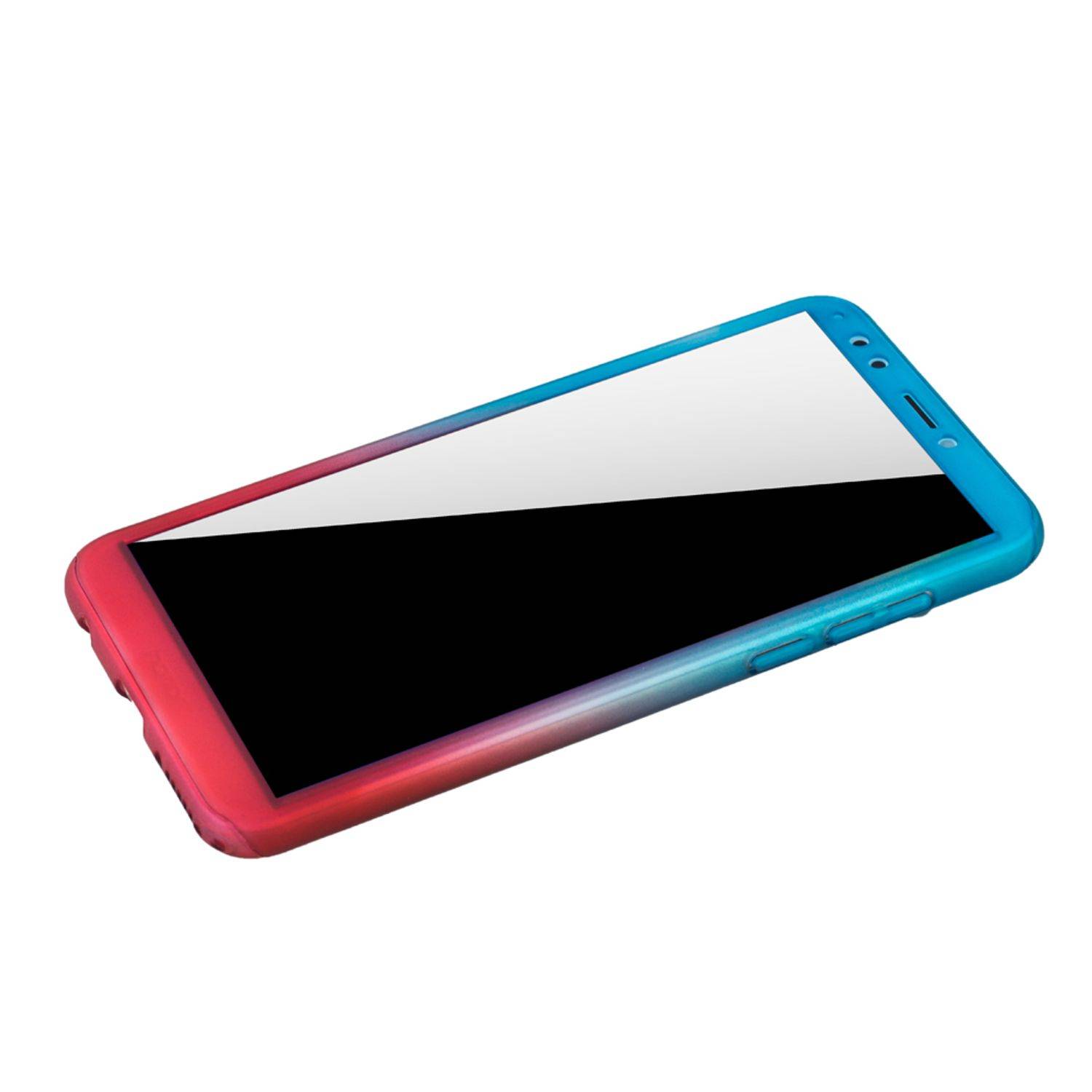 Huawei Honor 7C Handyhülle 360 Grad Schutz Full Cover Mehrfarbig