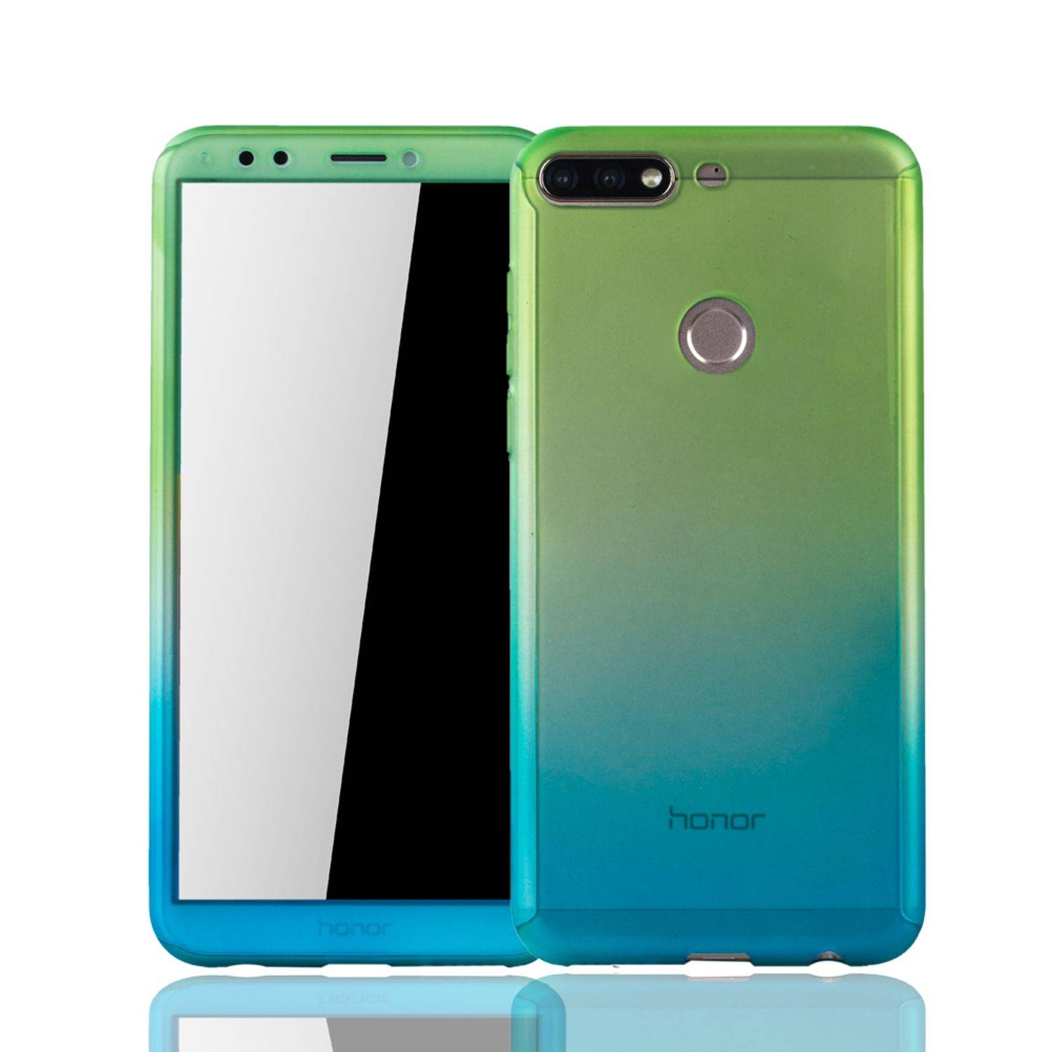 Huawei Honor 7C Handyhülle 360 Grad Schutz Full Cover Mehrfarbig