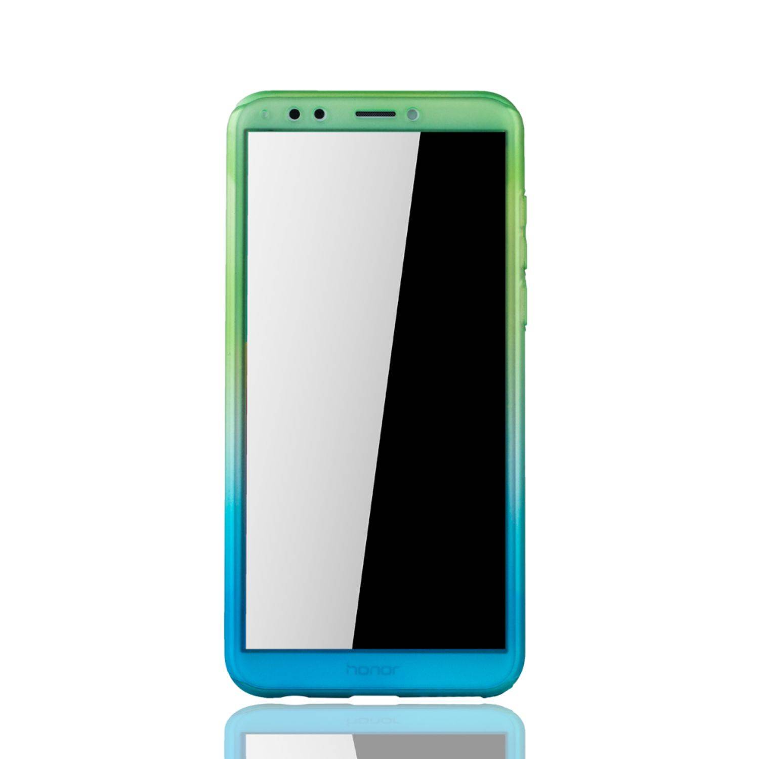 Huawei Honor 7C Handyhülle 360 Grad Schutz Full Cover Mehrfarbig