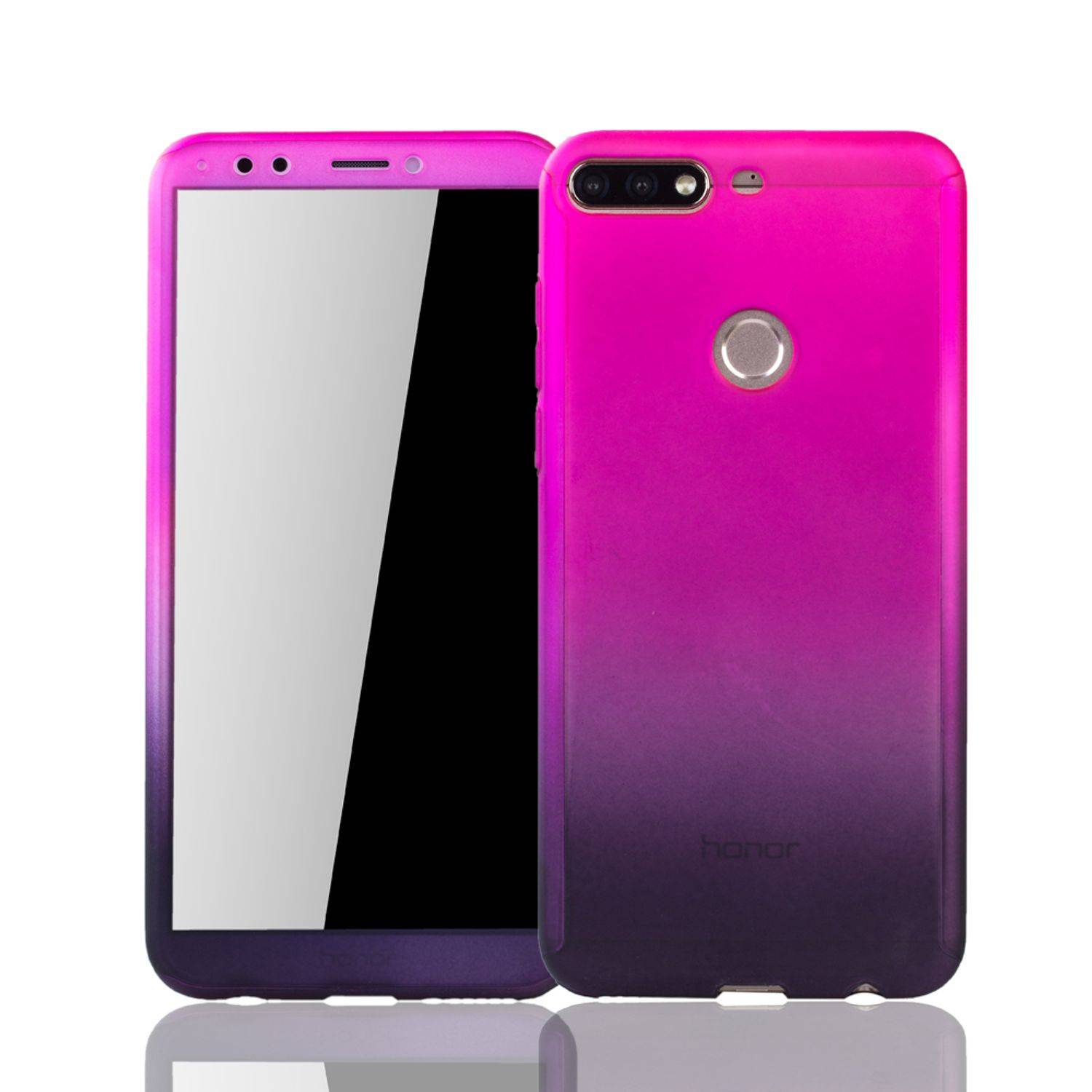 Huawei Honor 7C Handyhülle 360 Grad Schutz Full Cover Mehrfarbig