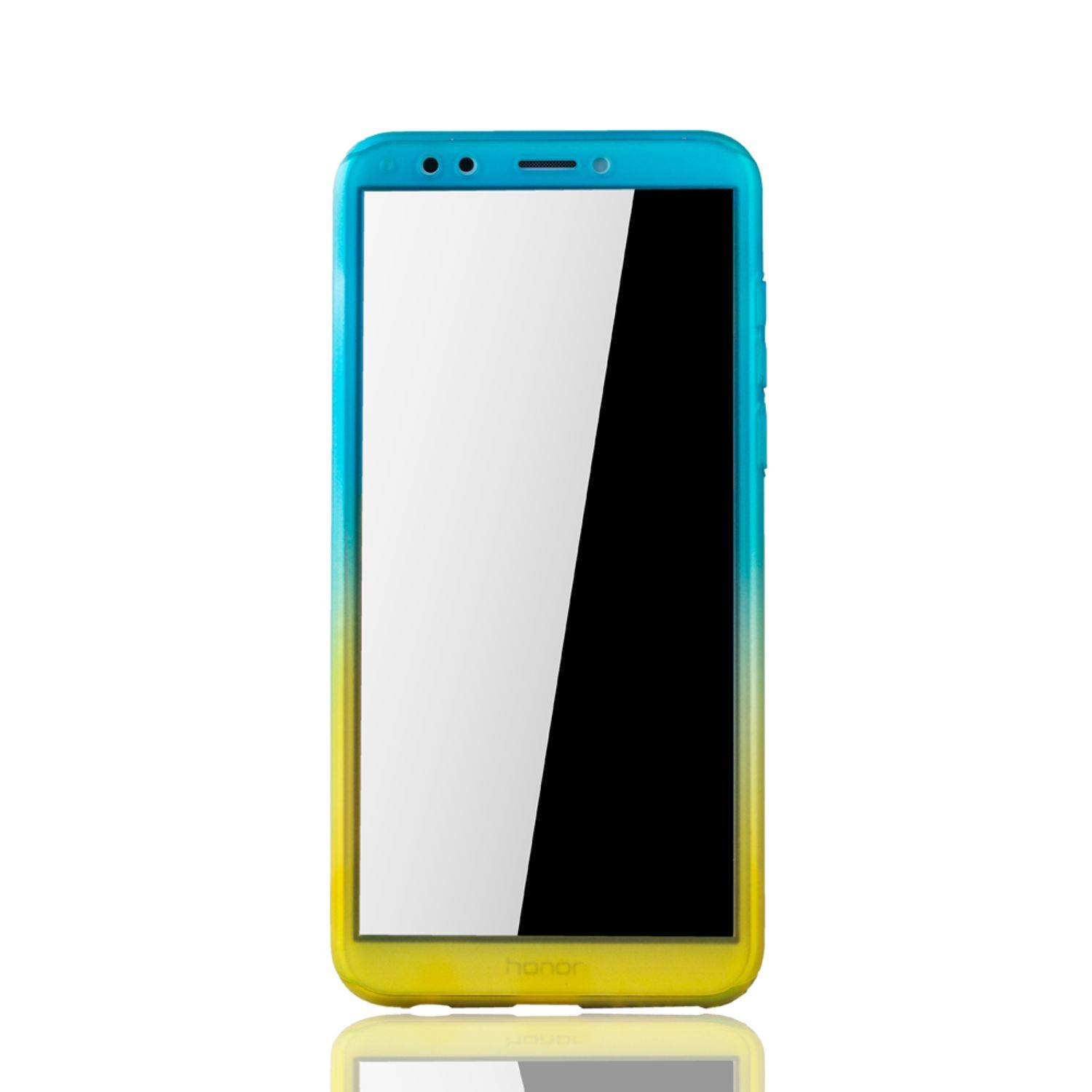 Huawei Honor 7C Handyhülle 360 Grad Schutz Full Cover Mehrfarbig