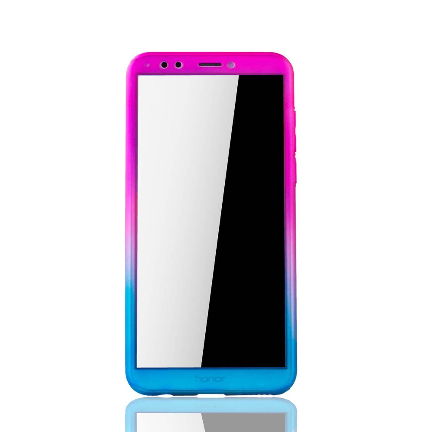 Huawei Honor 7C Handyhülle 360 Grad Schutz Full Cover Mehrfarbig
