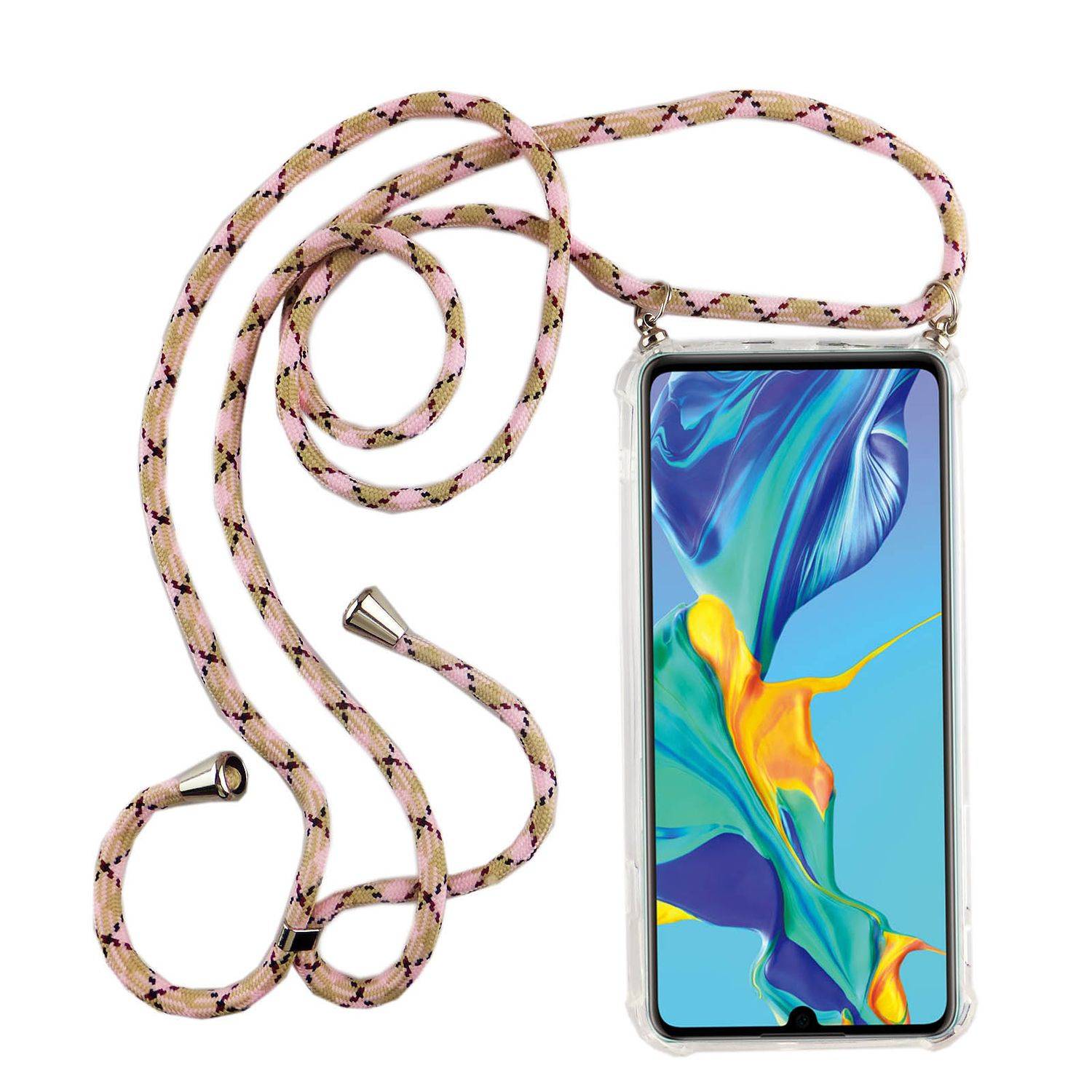 Huawei P30 Pro Handykette Handyhülle Umhängetasche Transparent