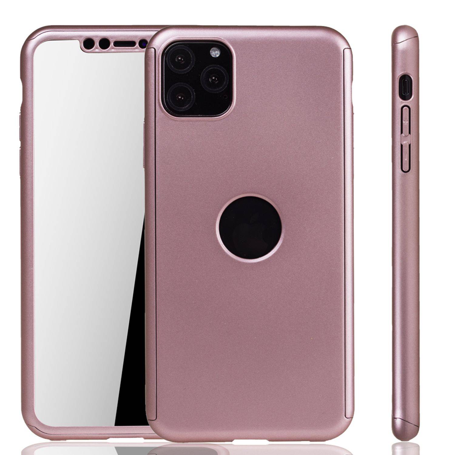 Apple iPhone 11 Pro Max Handyhülle 360 Grad Schutz Full Cover Rosa