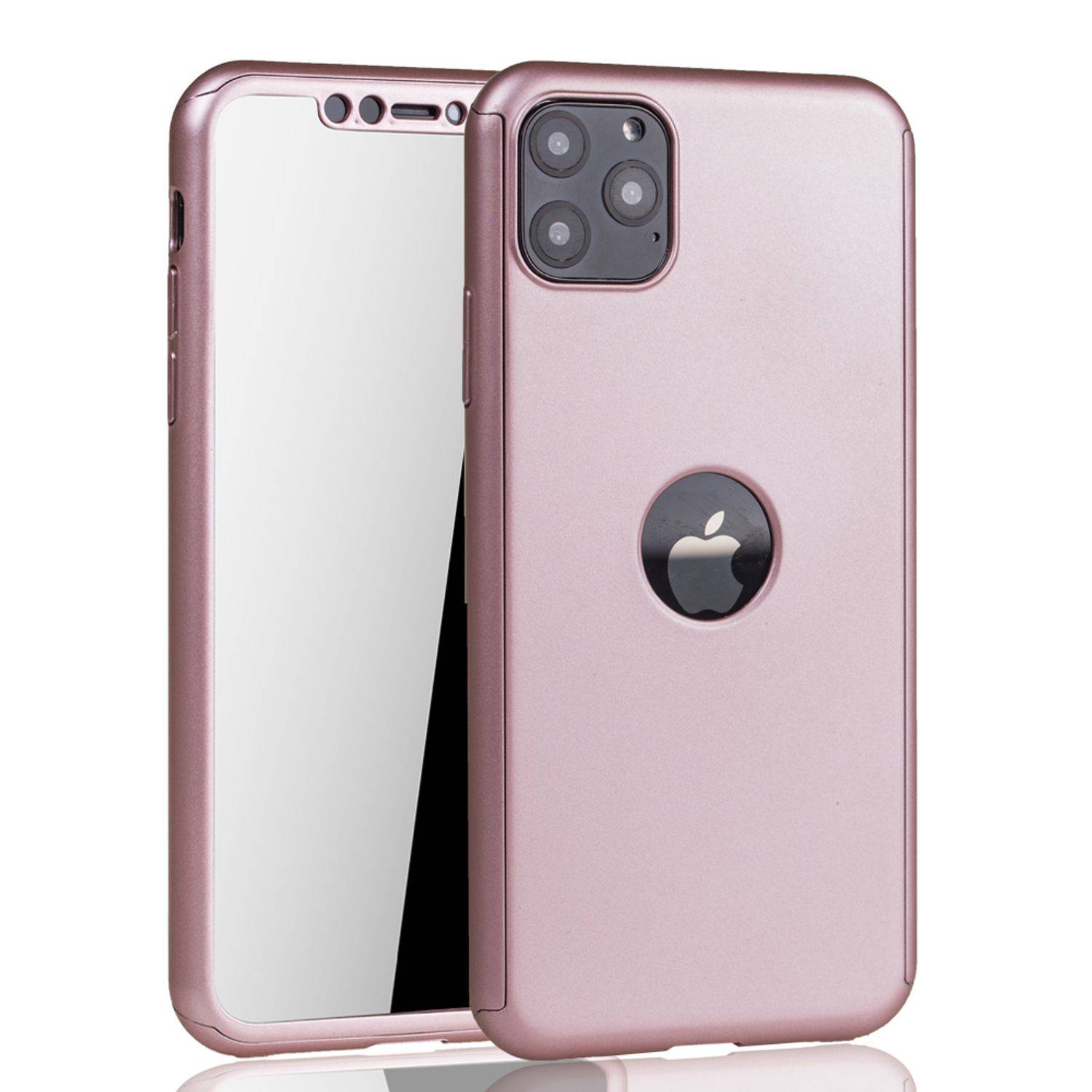 Apple iPhone 11 Pro Max Handyhülle 360 Grad Schutz Full Cover Rosa