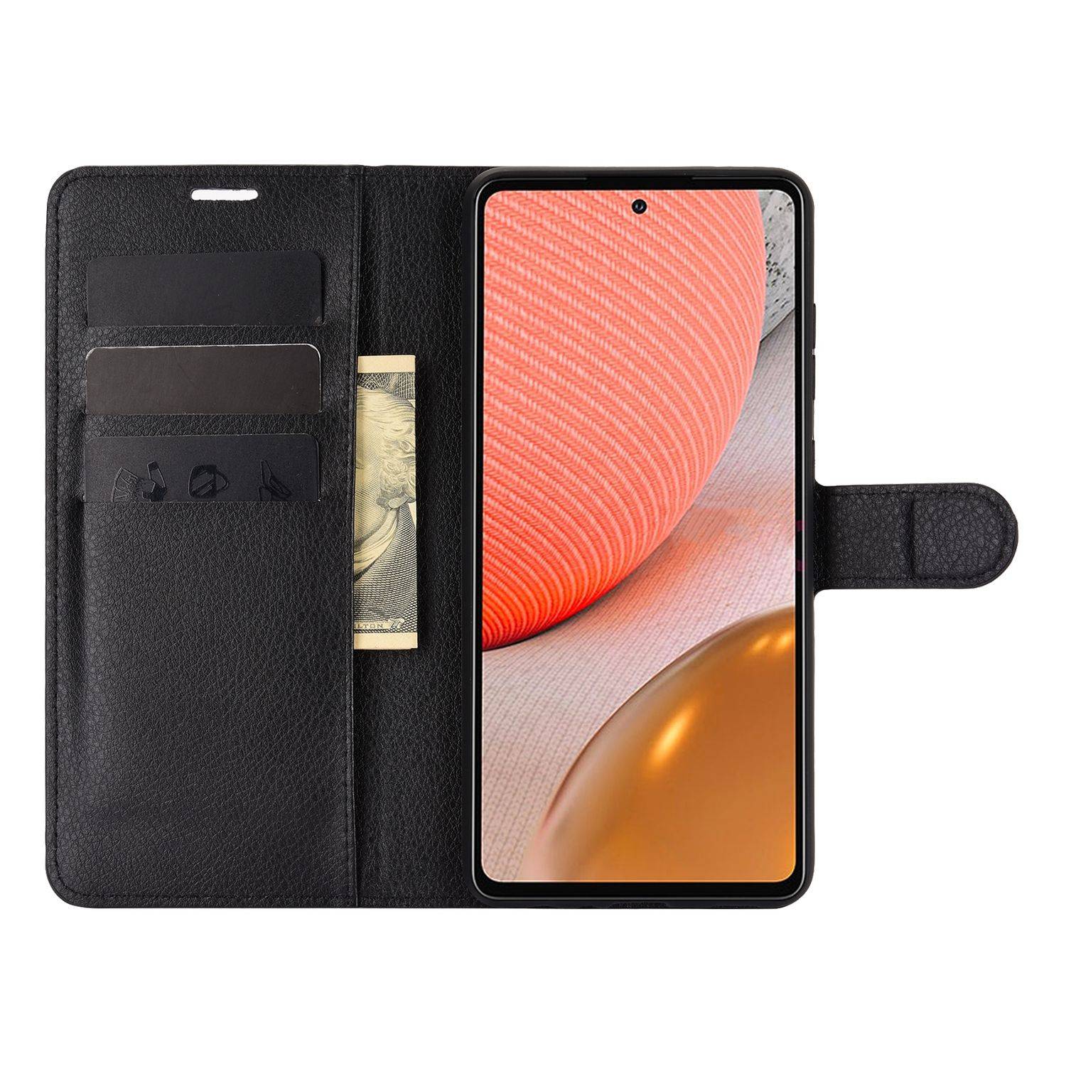 Samsung Galaxy A72 5G Handyhülle Bookcover Schwarz