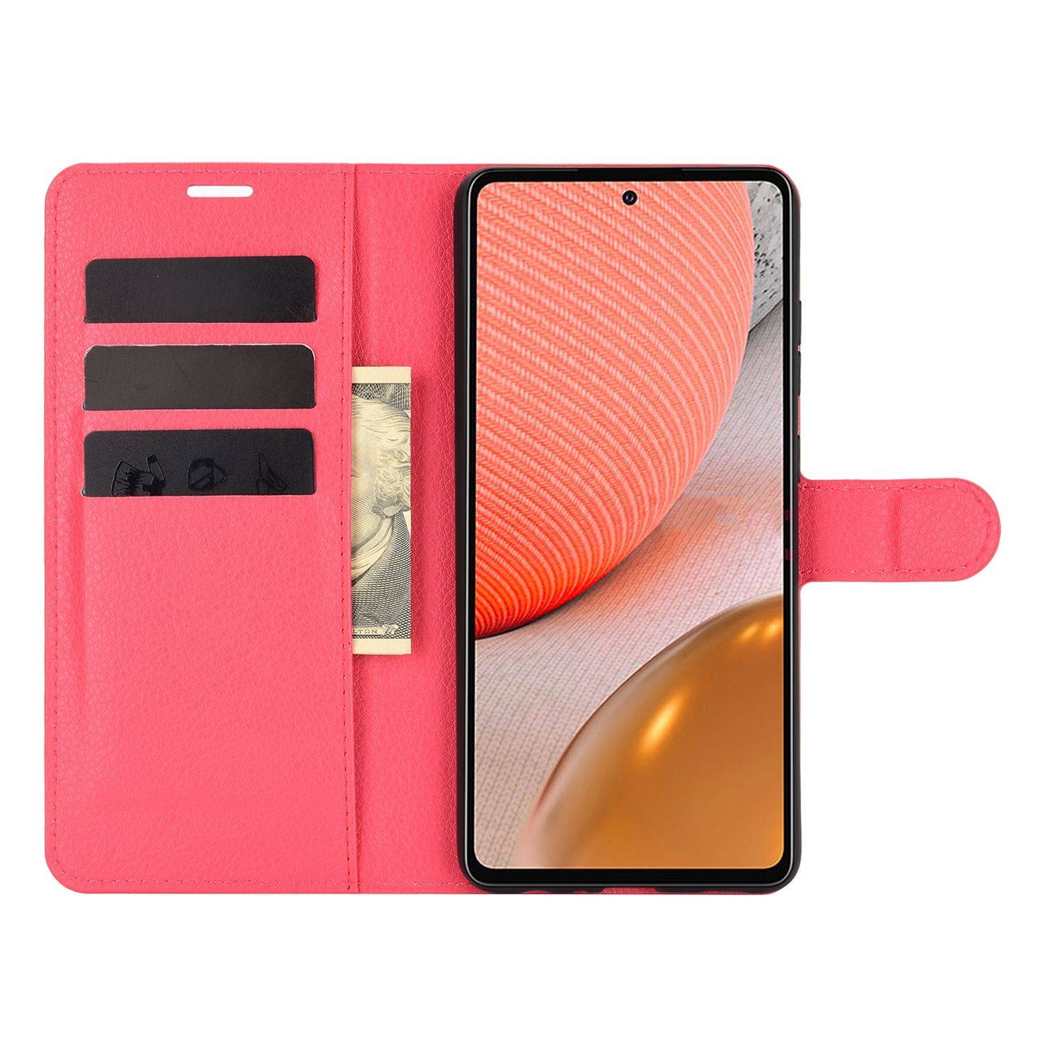 Samsung Galaxy A72 5G Handyhülle Bookcover Rot