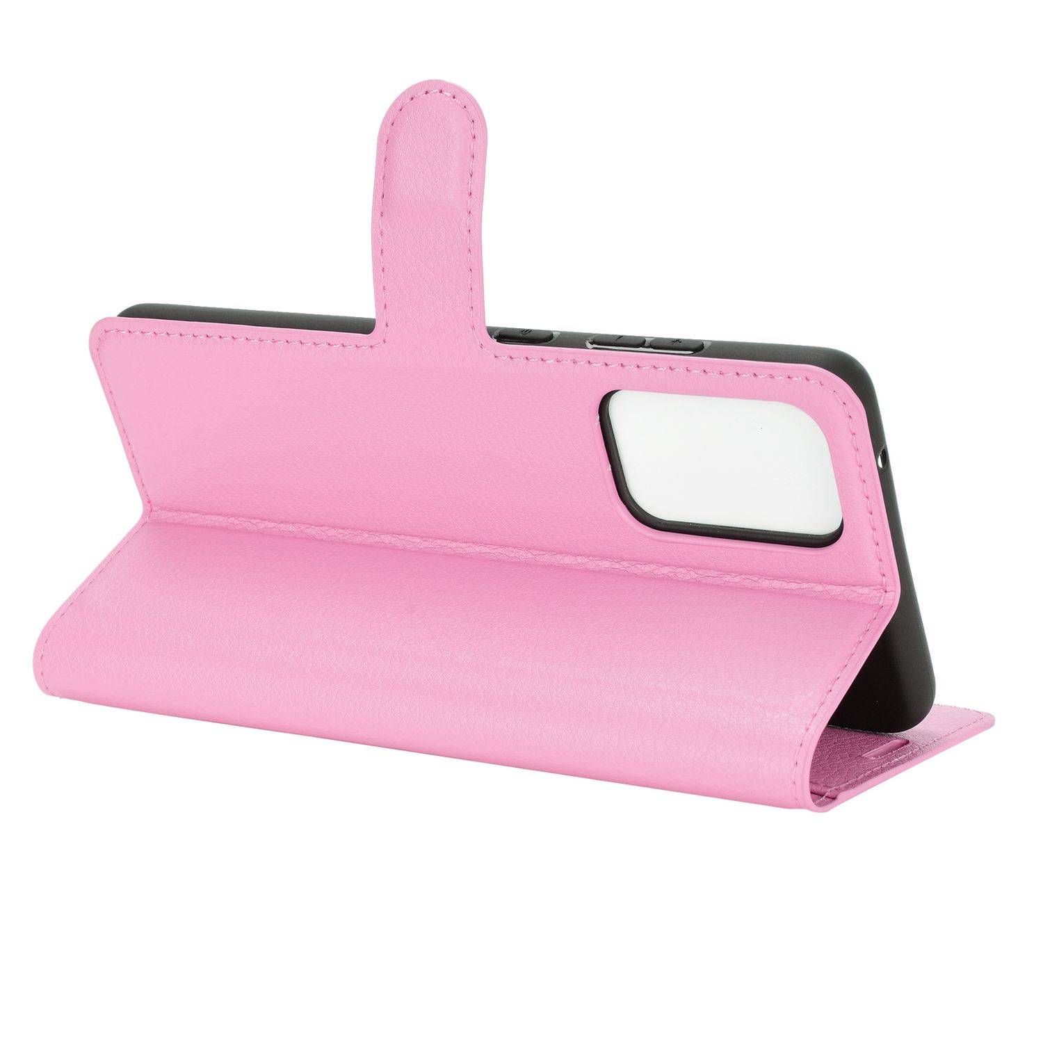 Hülle kompatibel mit Samsung Galaxy A72 5G Kunstleder Handyhülle - Handy Case Rosa