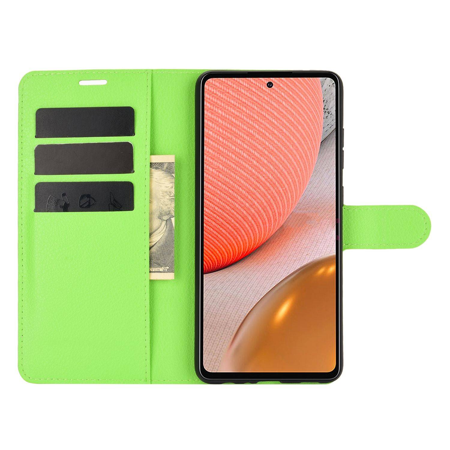 Samsung Galaxy A72 5G Handyhülle Bookcover Grün