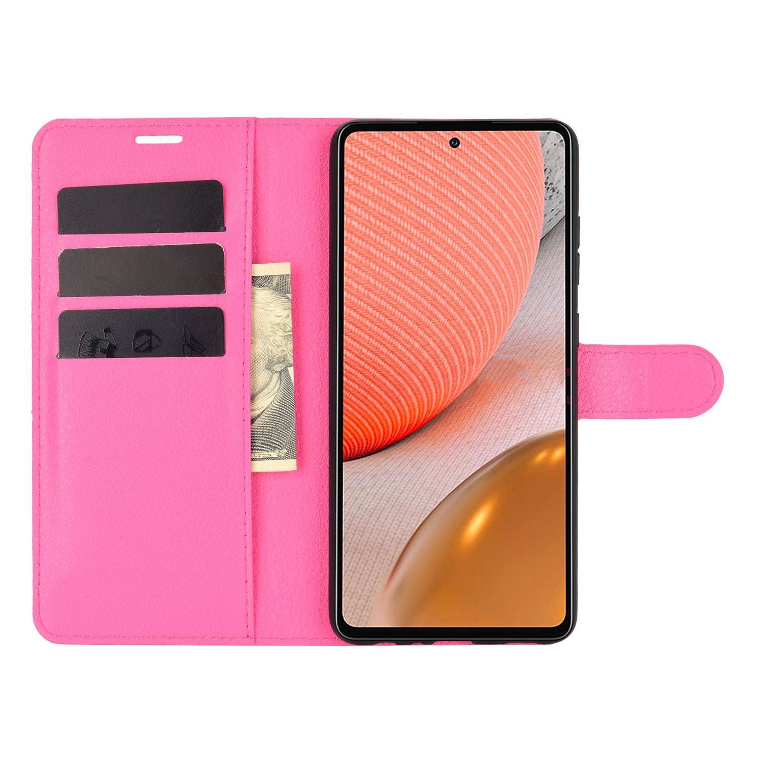 Samsung Galaxy A72 5G Handyhülle Bookcover Rosa