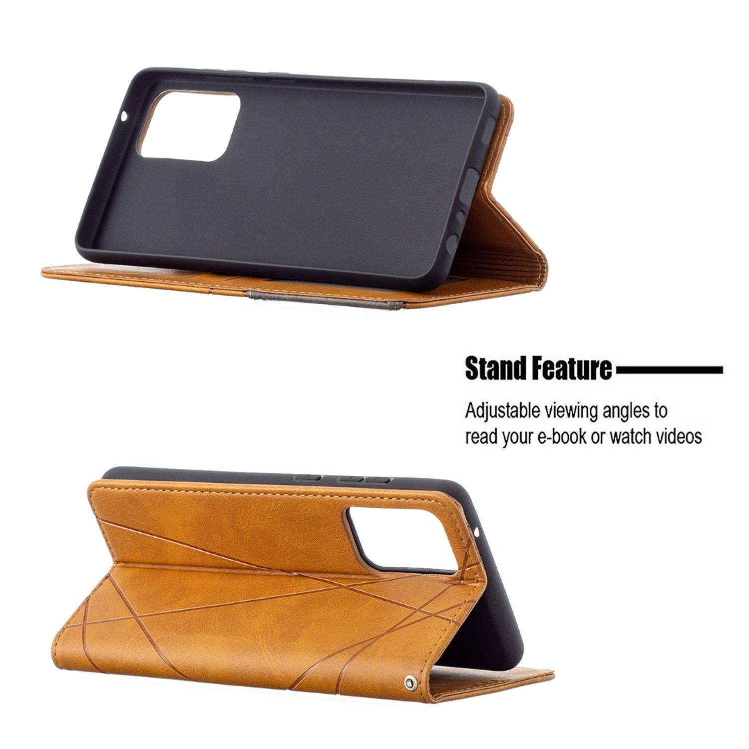 Samsung Galaxy A72 5G Handyhülle Bookcover Gelb