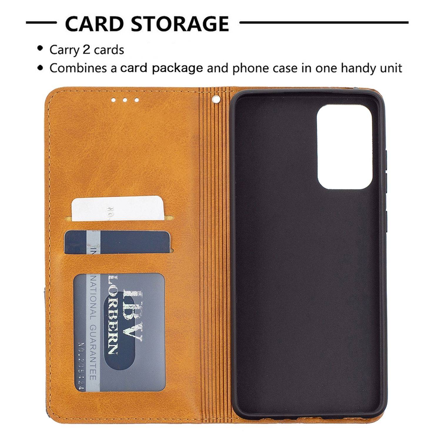 Samsung Galaxy A72 5G Handyhülle Bookcover Gelb