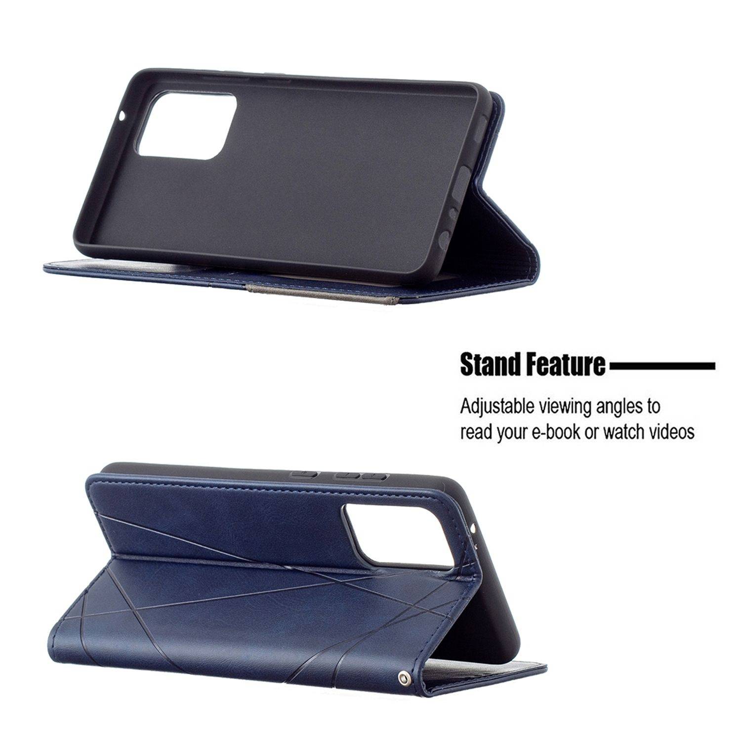 Samsung Galaxy A72 5G Handyhülle Bookcover Blau