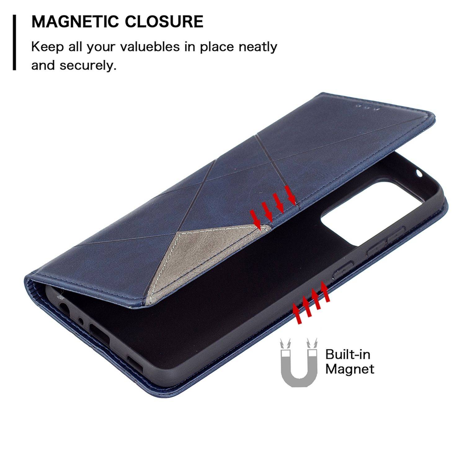 Samsung Galaxy A72 5G Handyhülle Bookcover Blau