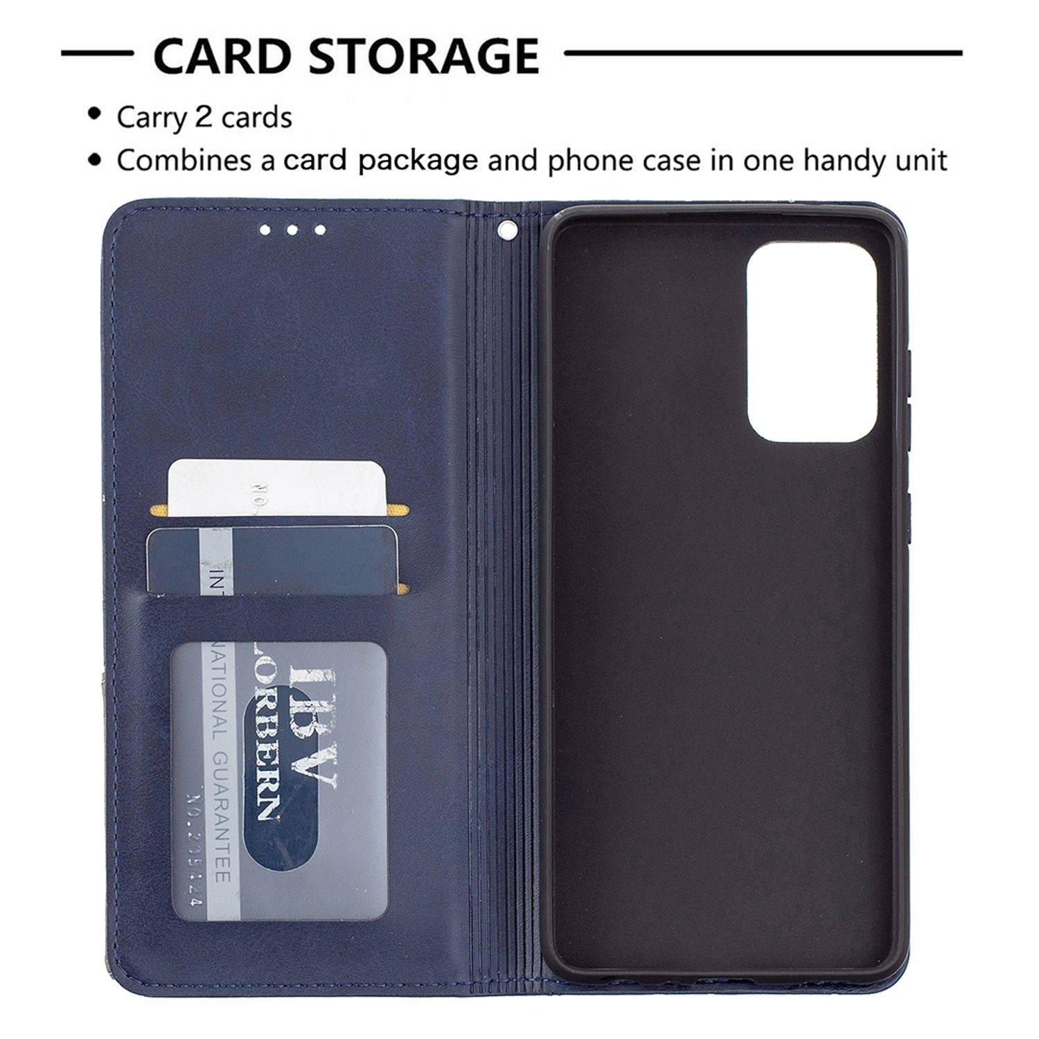 Samsung Galaxy A72 5G Handyhülle Bookcover Blau