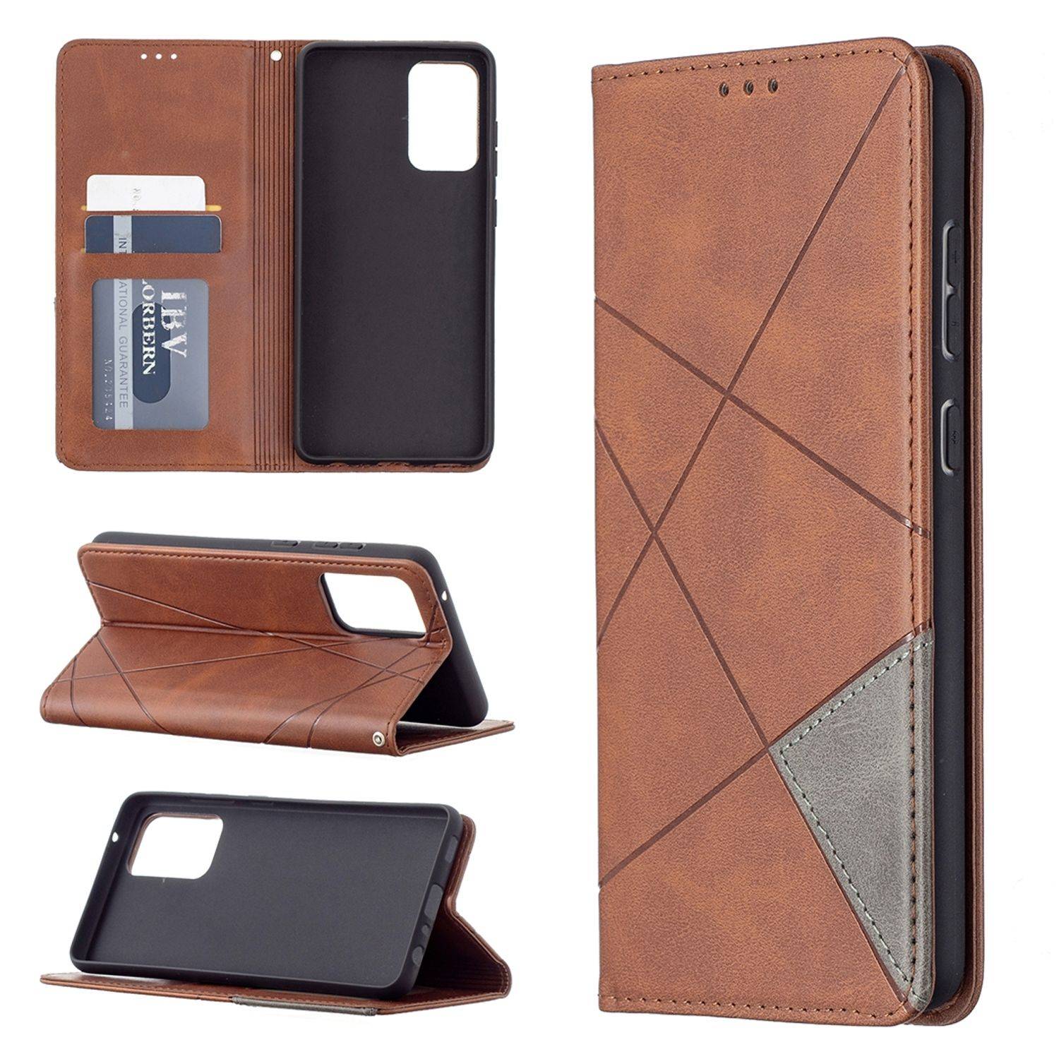 Samsung Galaxy A72 5G Handyhülle Bookcover Braun