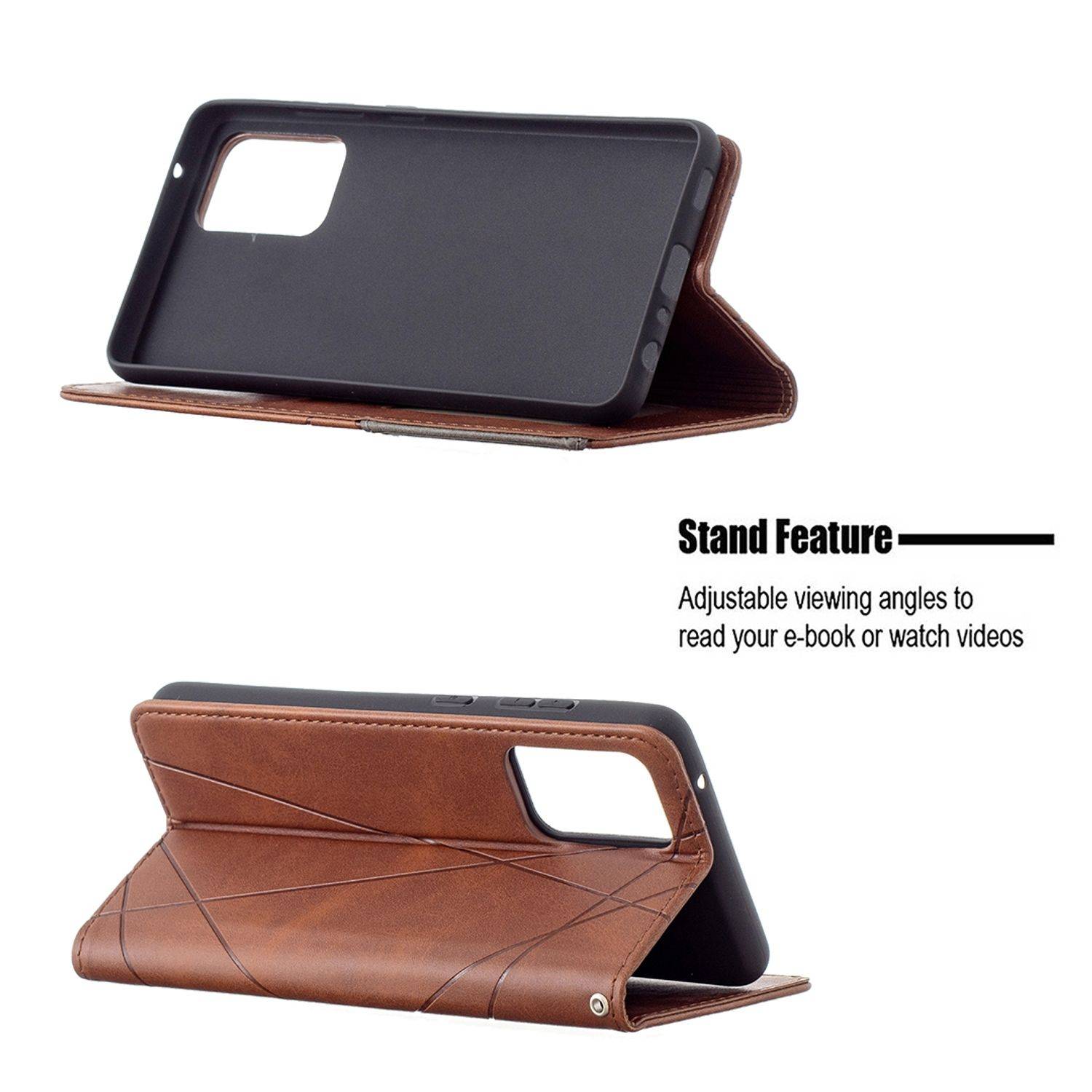 Samsung Galaxy A72 5G Handyhülle Bookcover Braun