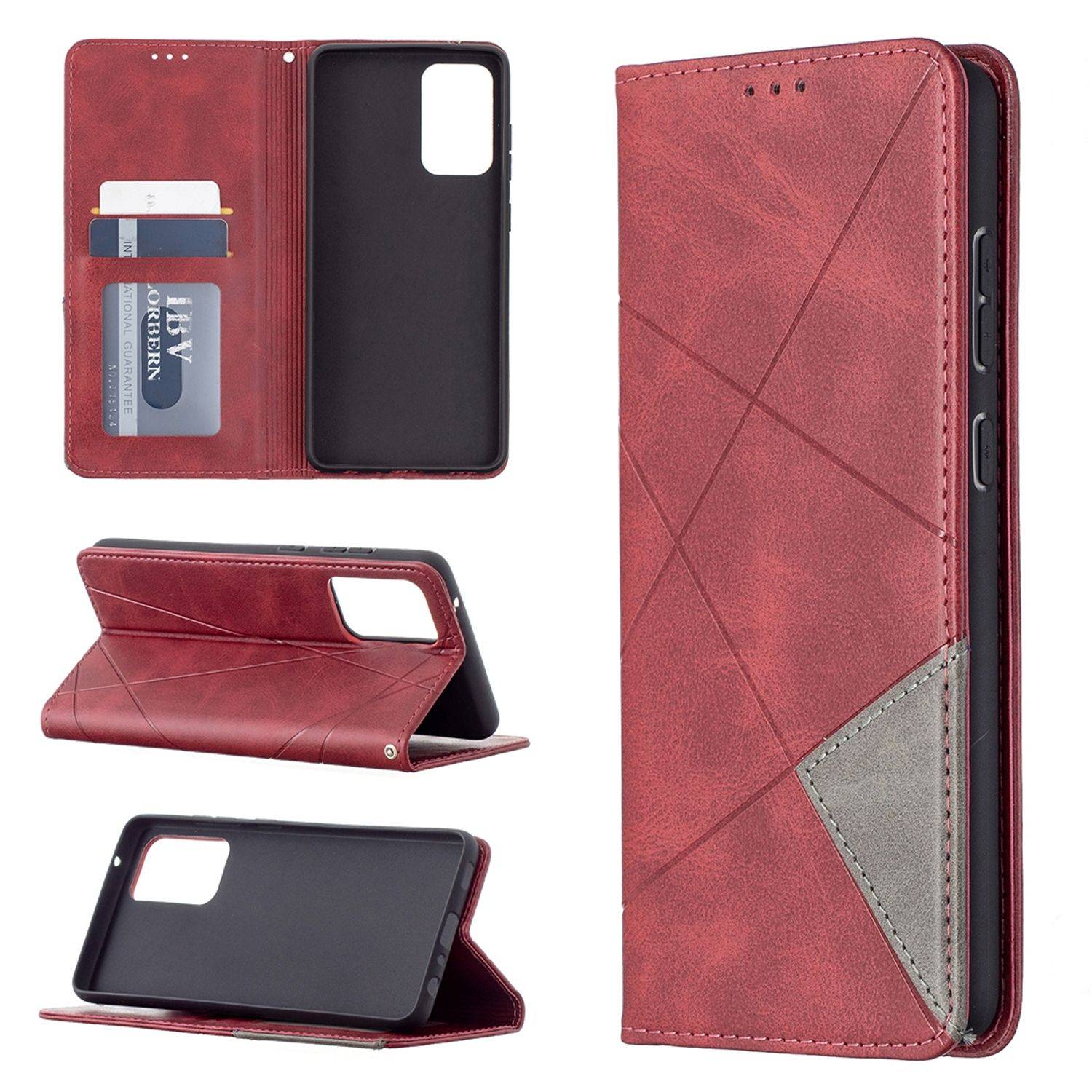 Samsung Galaxy A72 5G Handyhülle Bookcover Rot