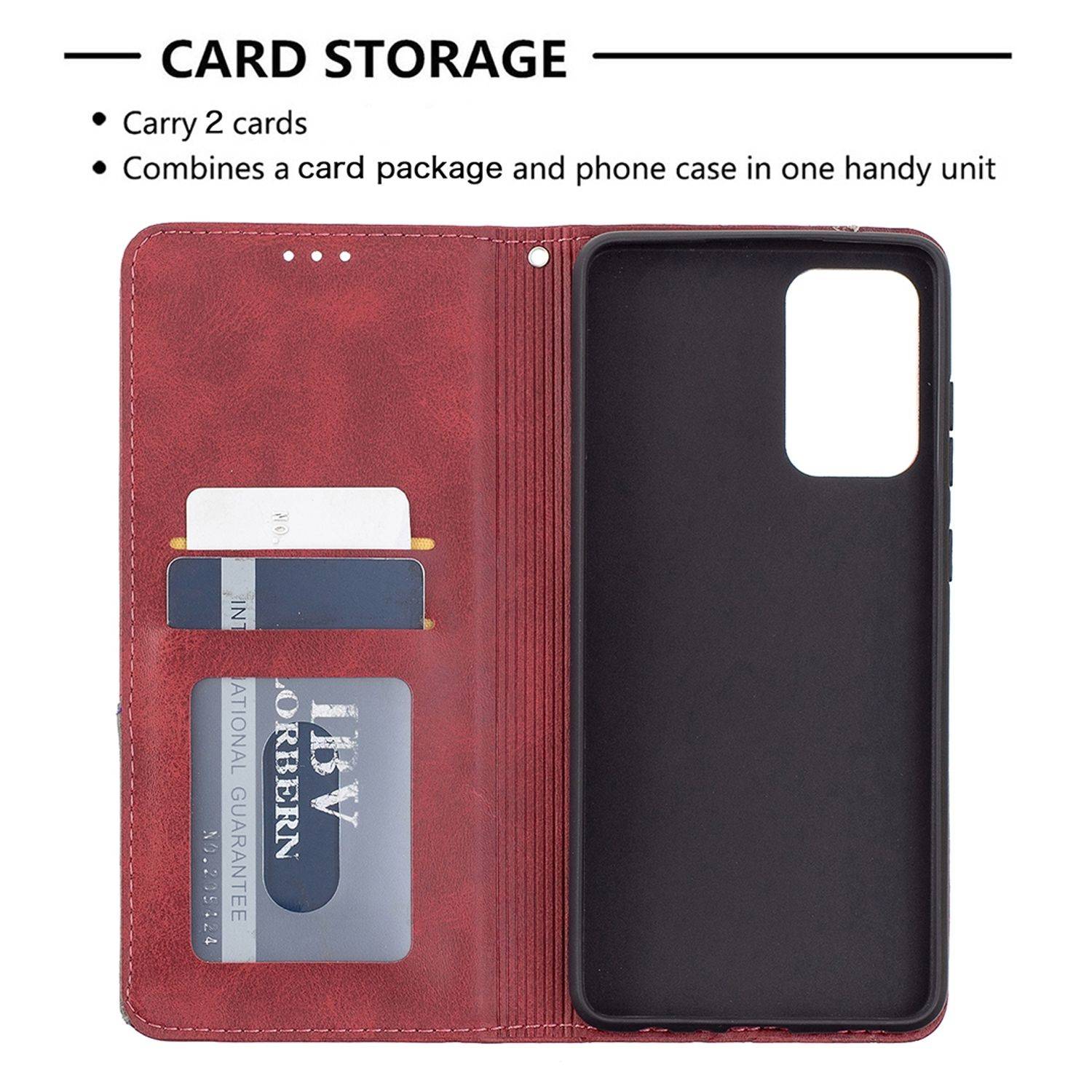 Samsung Galaxy A72 5G Handyhülle Bookcover Rot
