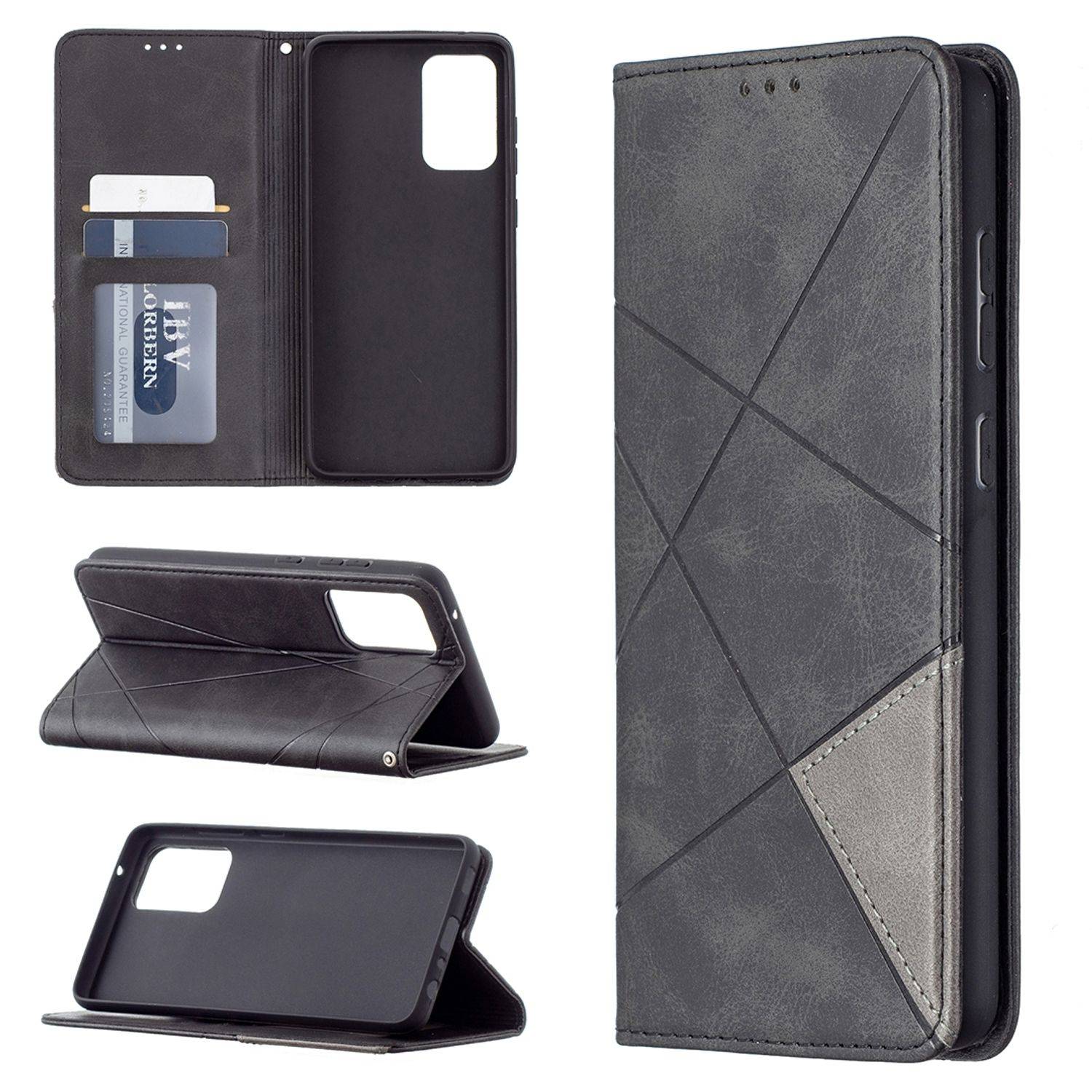 Samsung Galaxy A72 5G Handyhülle Bookcover Schwarz