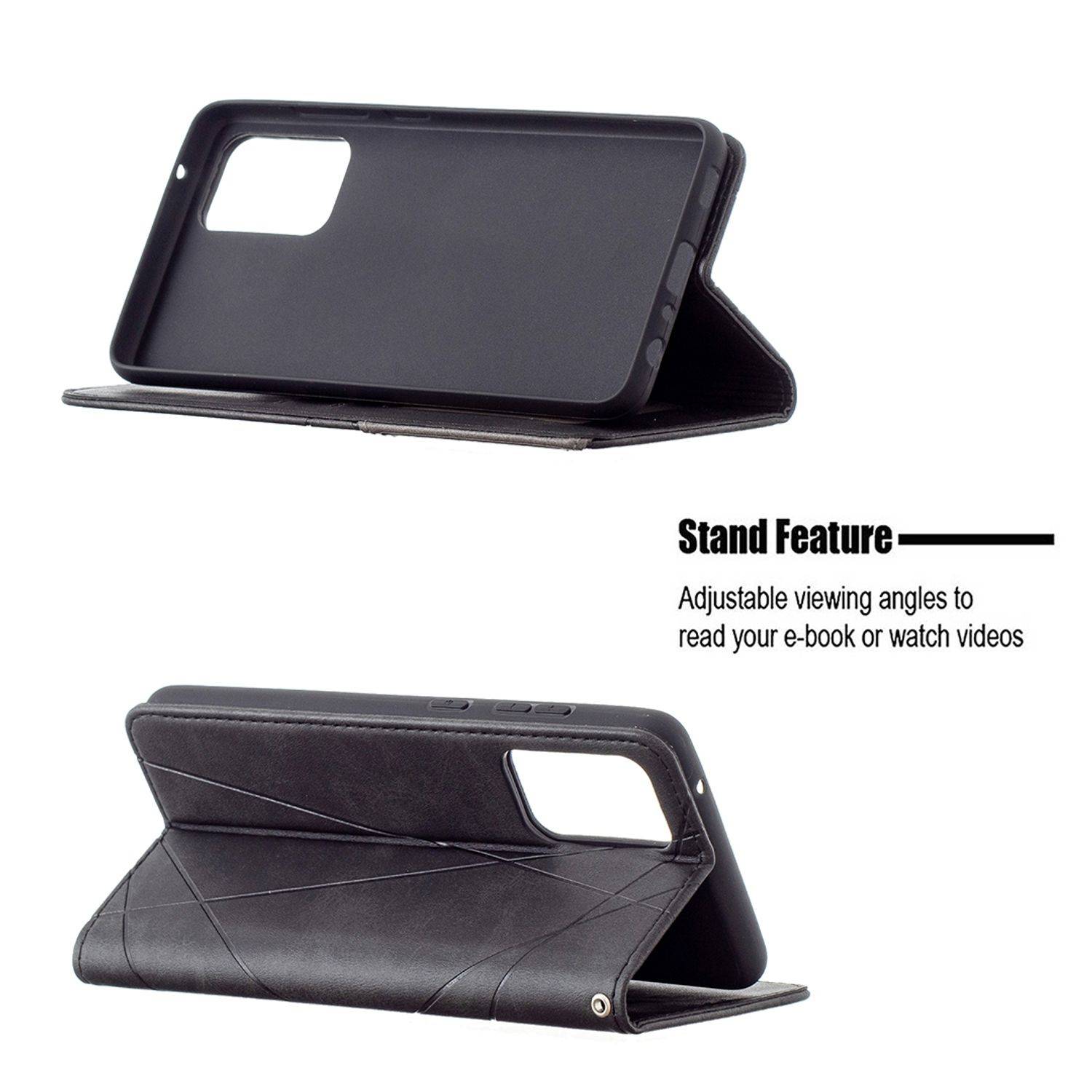 Samsung Galaxy A72 5G Handyhülle Bookcover Schwarz