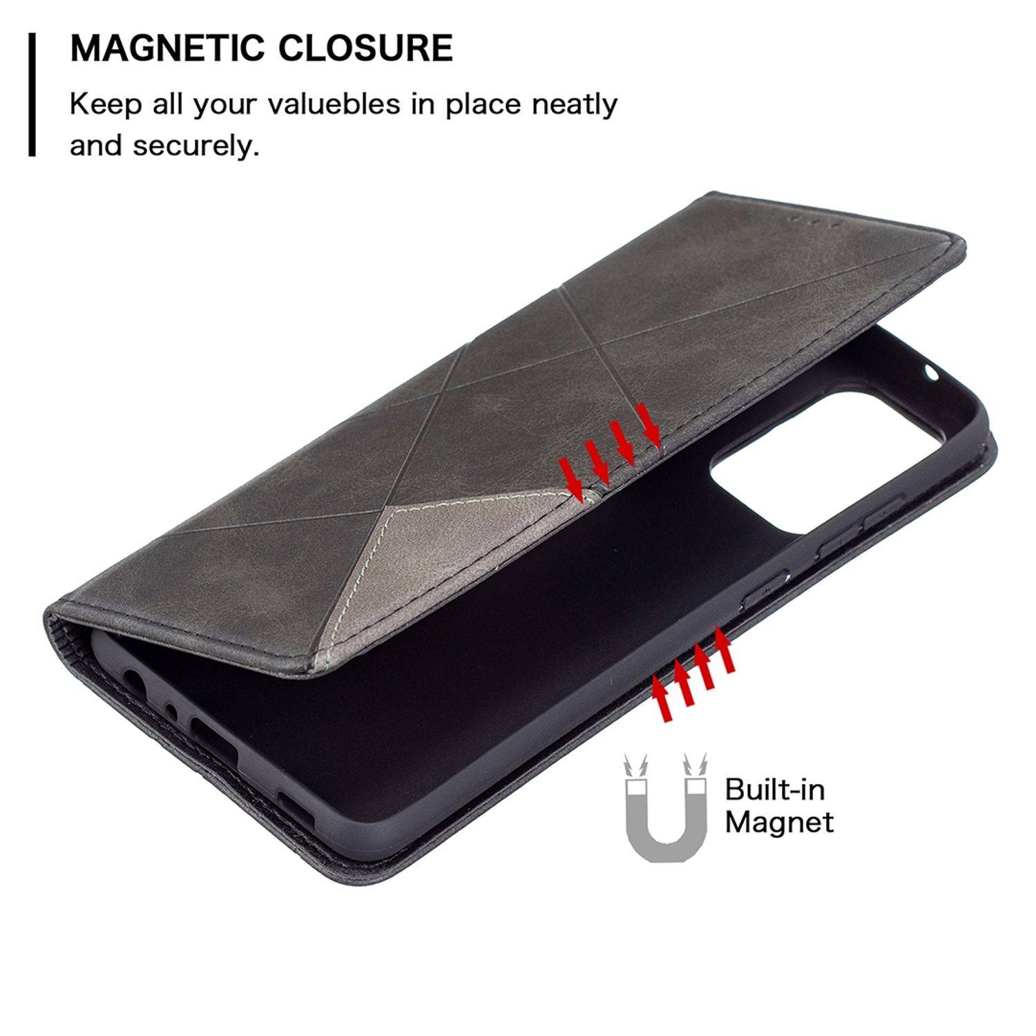 Samsung Galaxy A72 5G Handyhülle Bookcover Schwarz