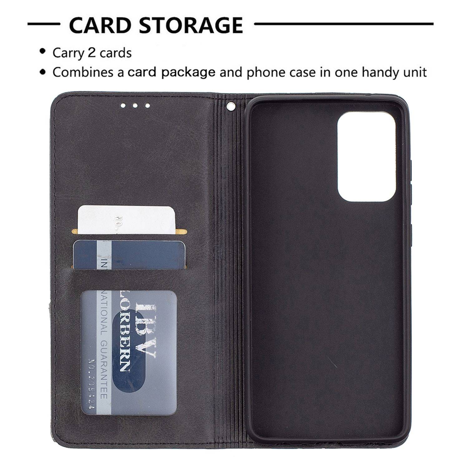 Samsung Galaxy A72 5G Handyhülle Bookcover Schwarz