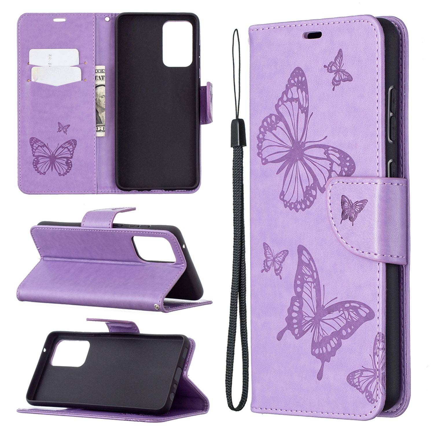 Samsung Galaxy A72 5G Handyhülle Bookcover Violett