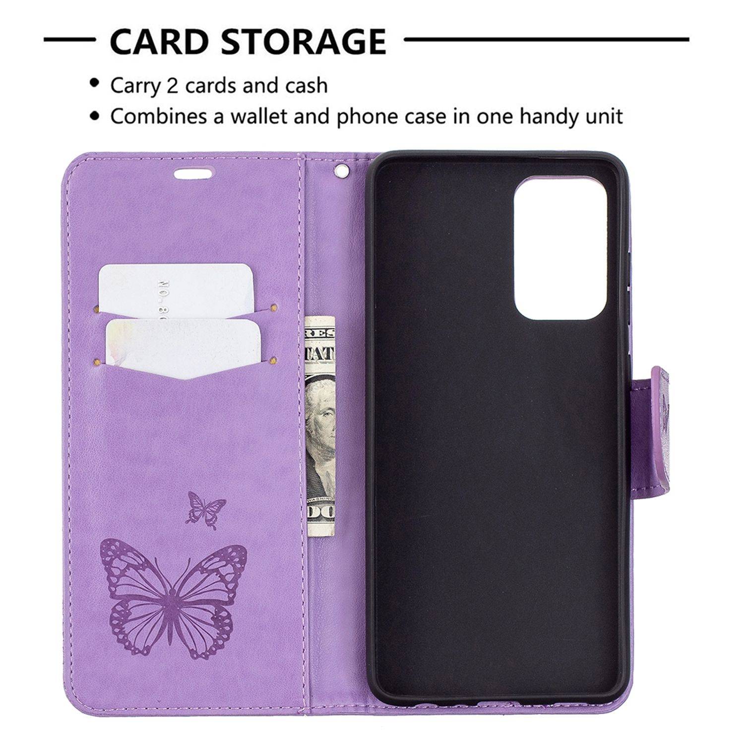 Samsung Galaxy A72 5G Handyhülle Bookcover Violett