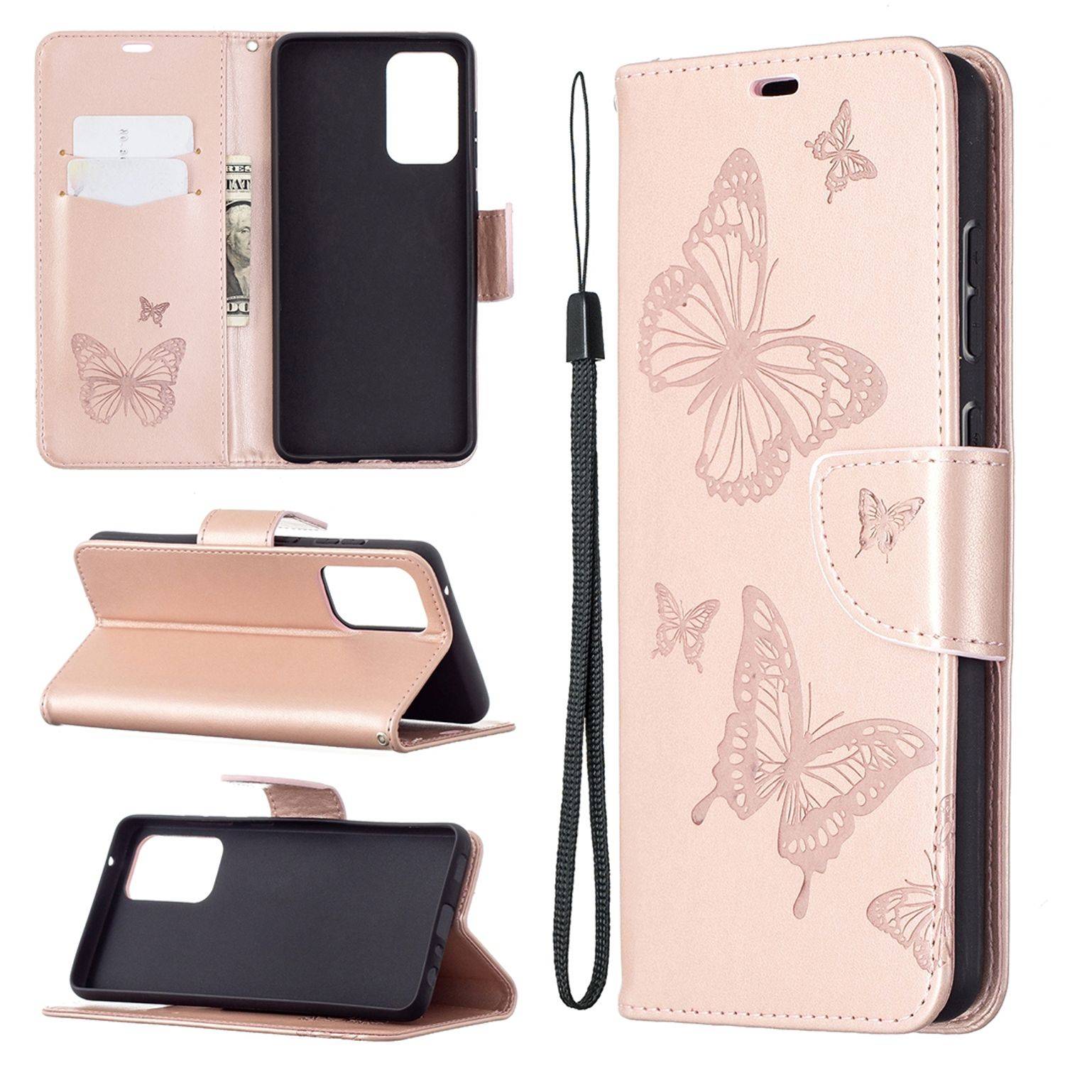 Samsung Galaxy A72 5G Handyhülle Bookcover Rosa