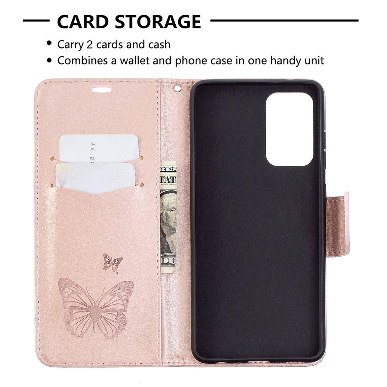 Samsung Galaxy A72 5G Handyhülle Bookcover Rosa