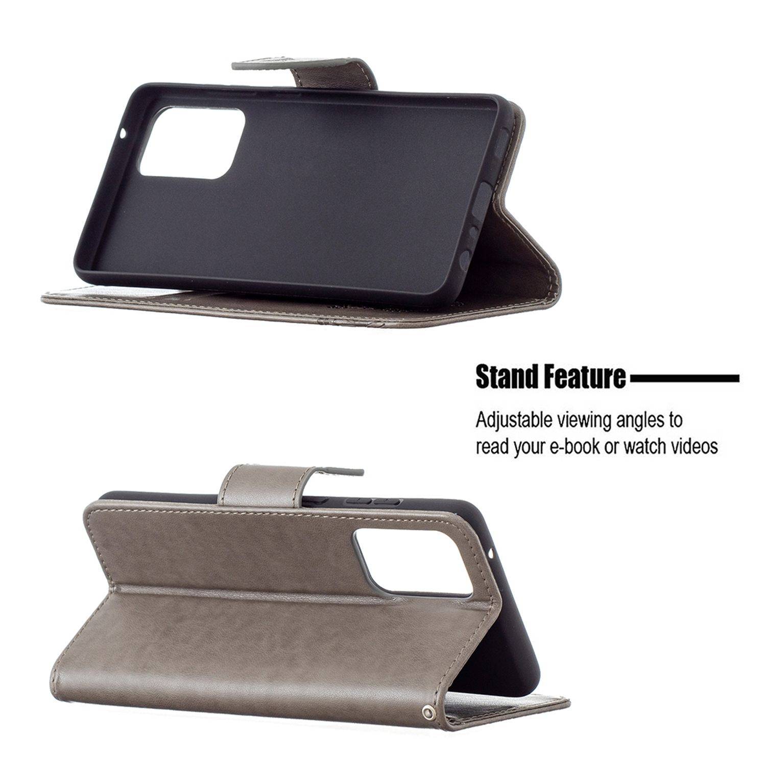 Samsung Galaxy A72 5G Handyhülle Bookcover Grau