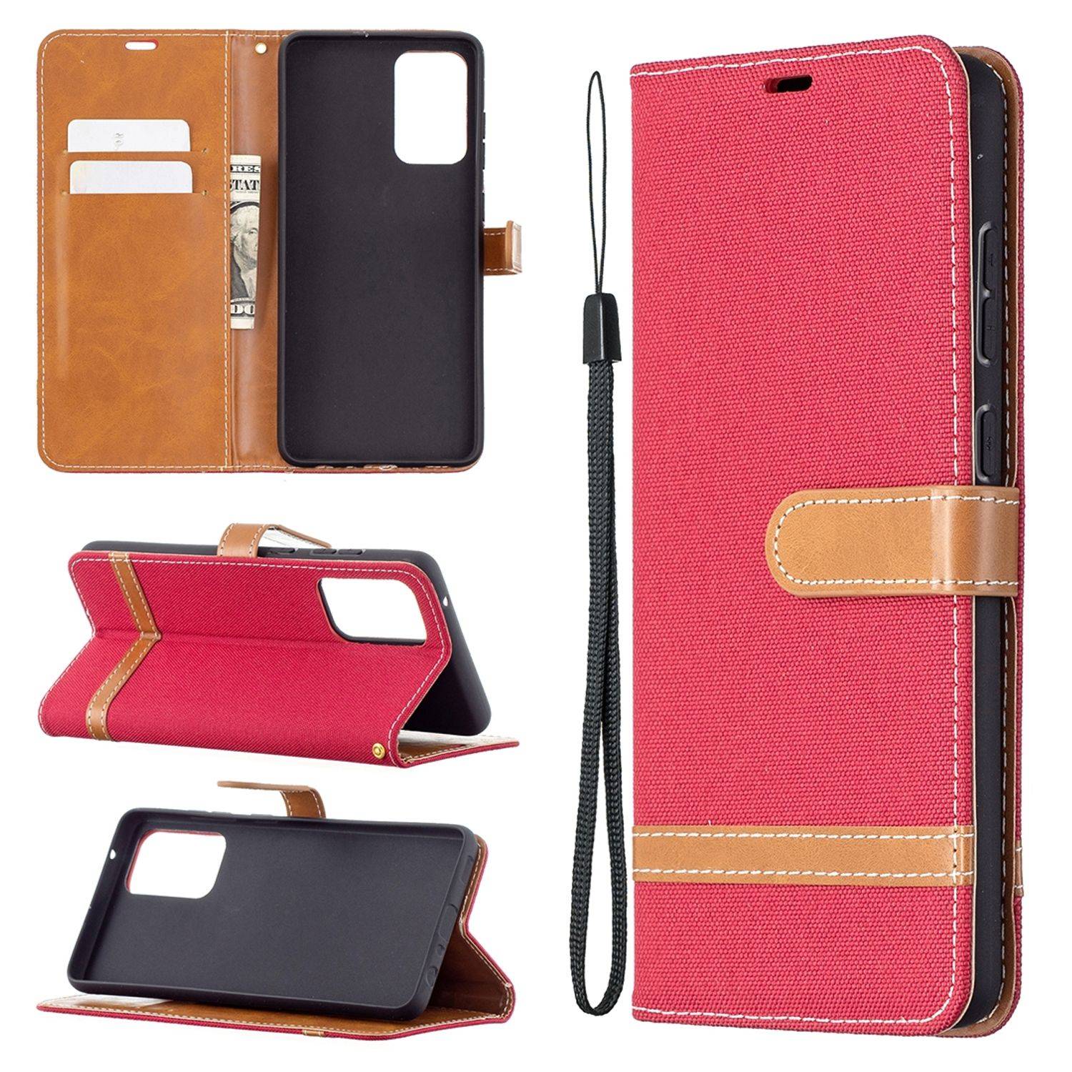 Samsung Galaxy A72 5G Handyhülle Bookcover Rot