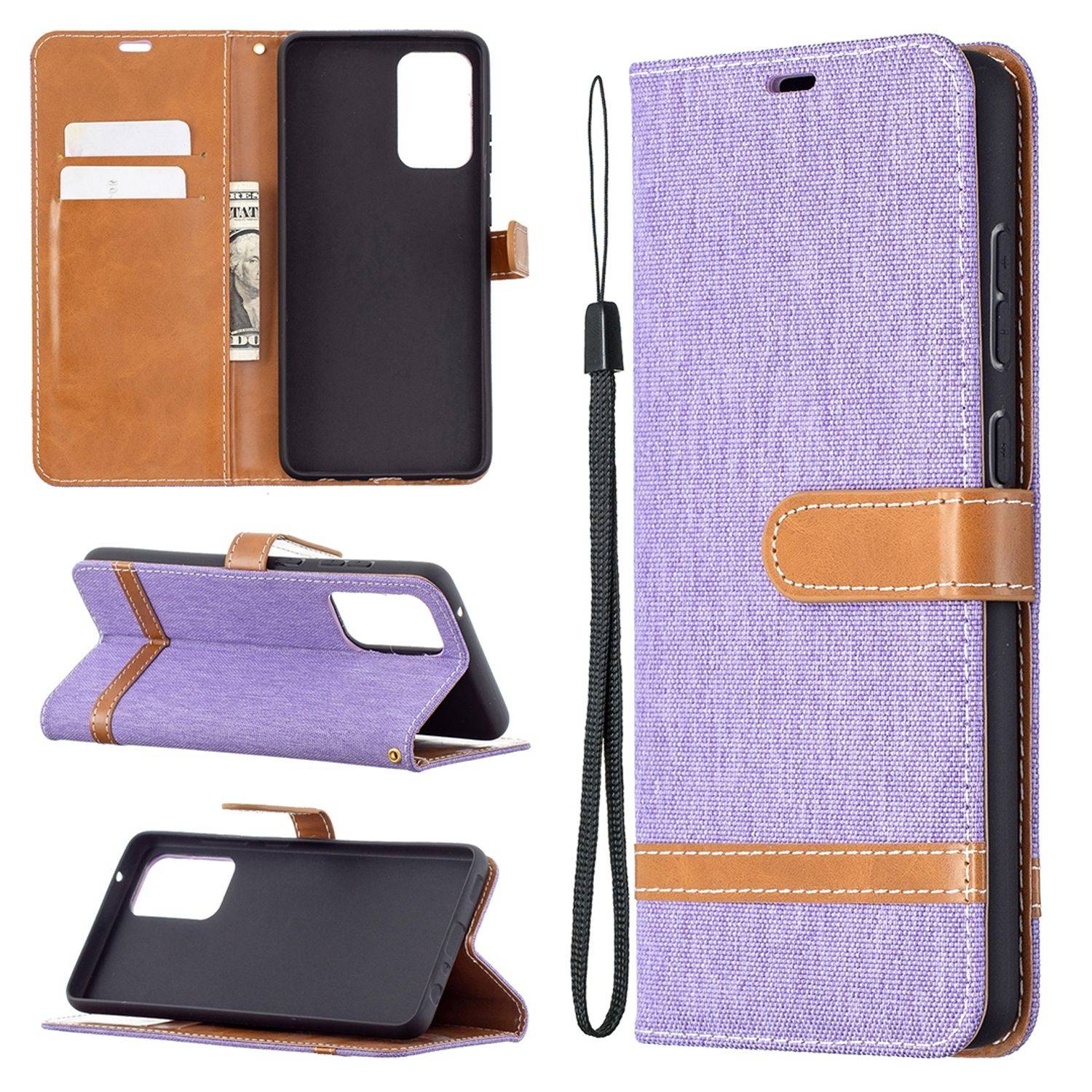 Samsung Galaxy A72 5G Handyhülle Bookcover Violett
