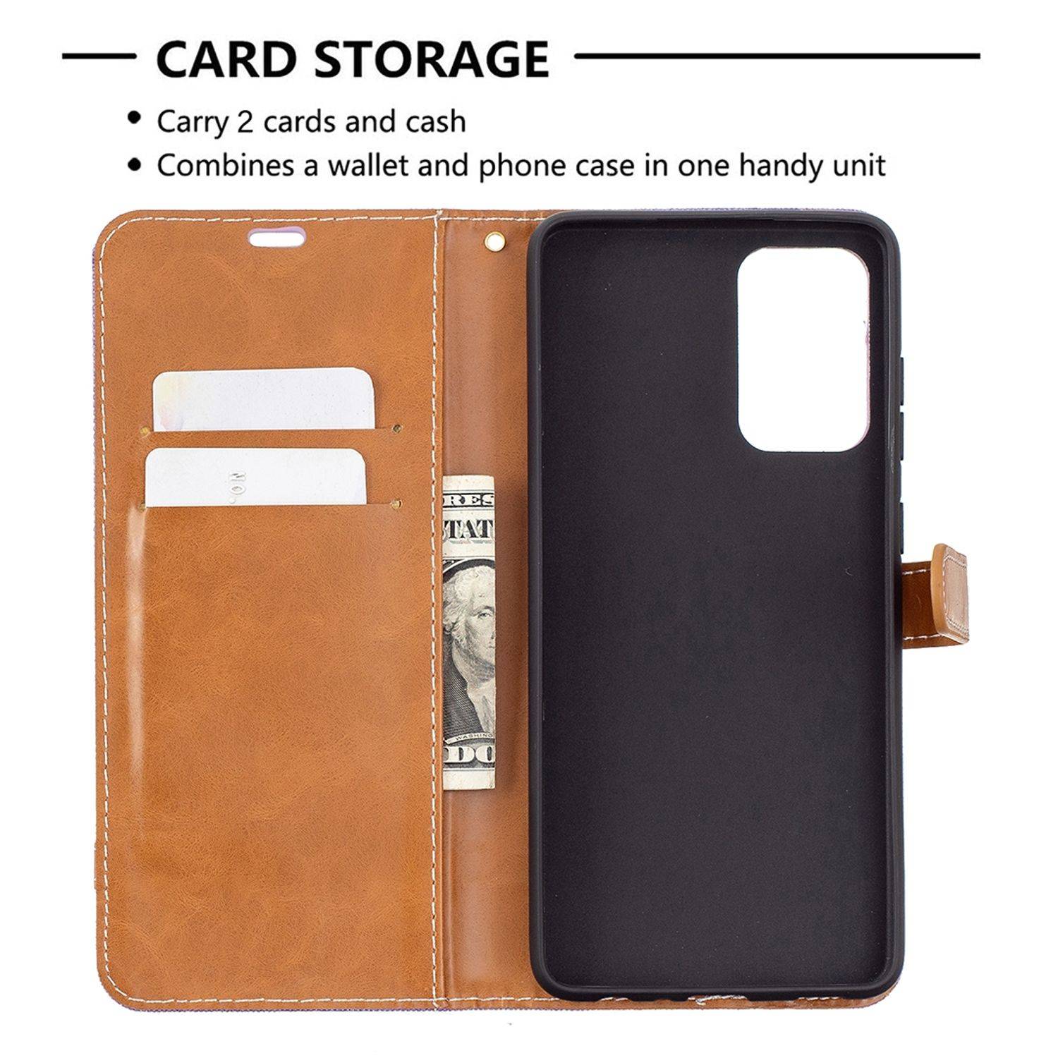 Samsung Galaxy A72 5G Handyhülle Bookcover Violett