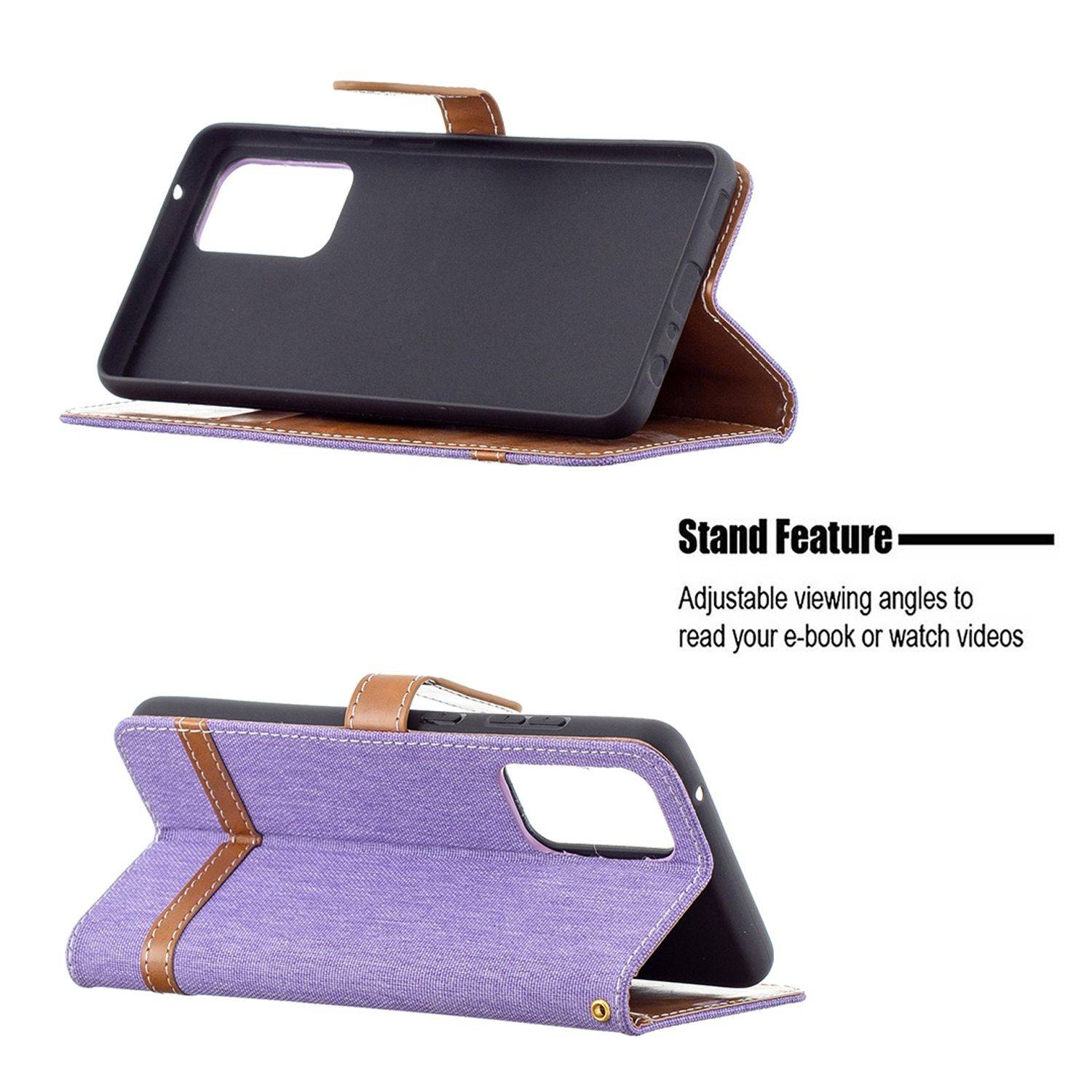 Samsung Galaxy A72 5G Handyhülle Bookcover Violett