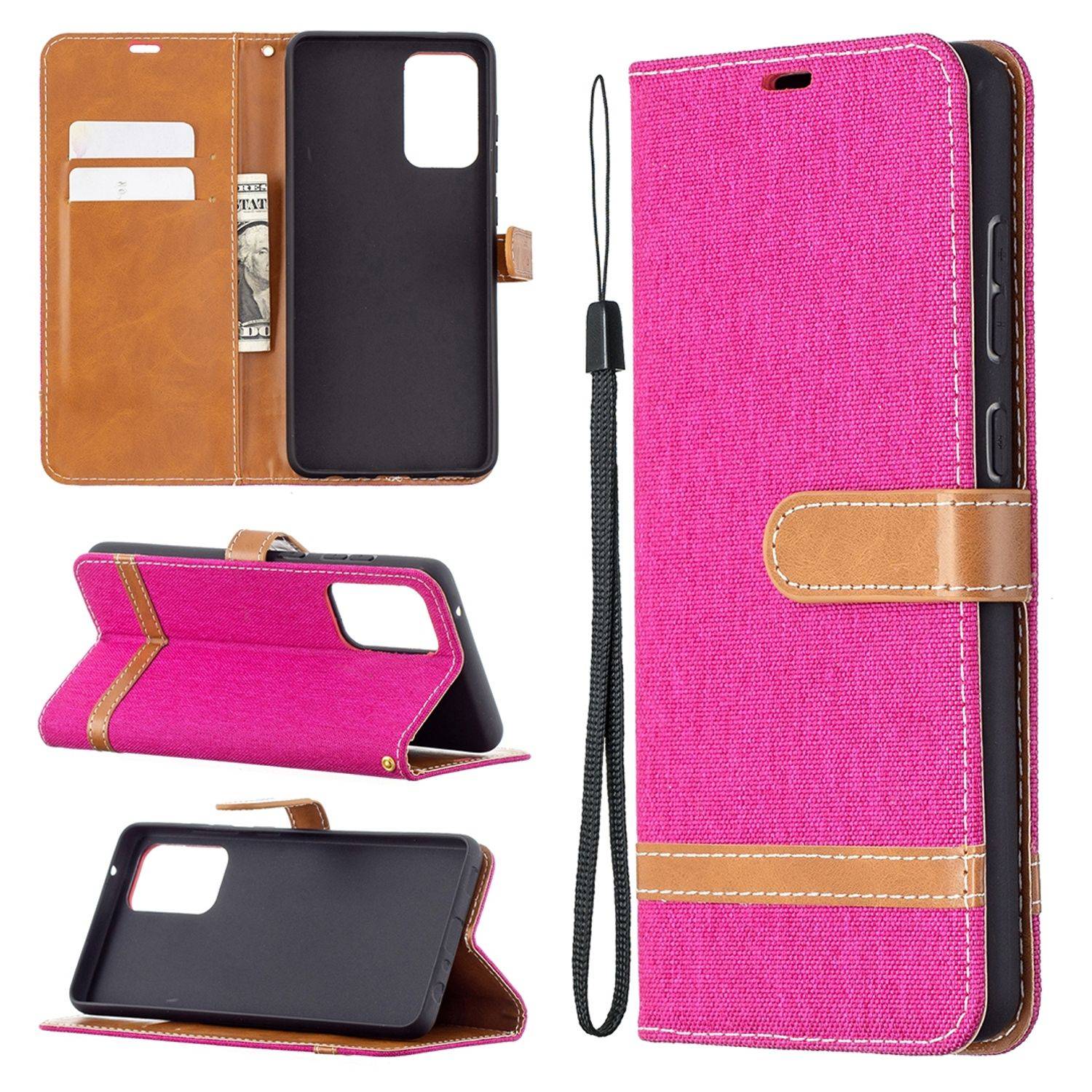 Samsung Galaxy A72 5G Handyhülle Bookcover Rosa