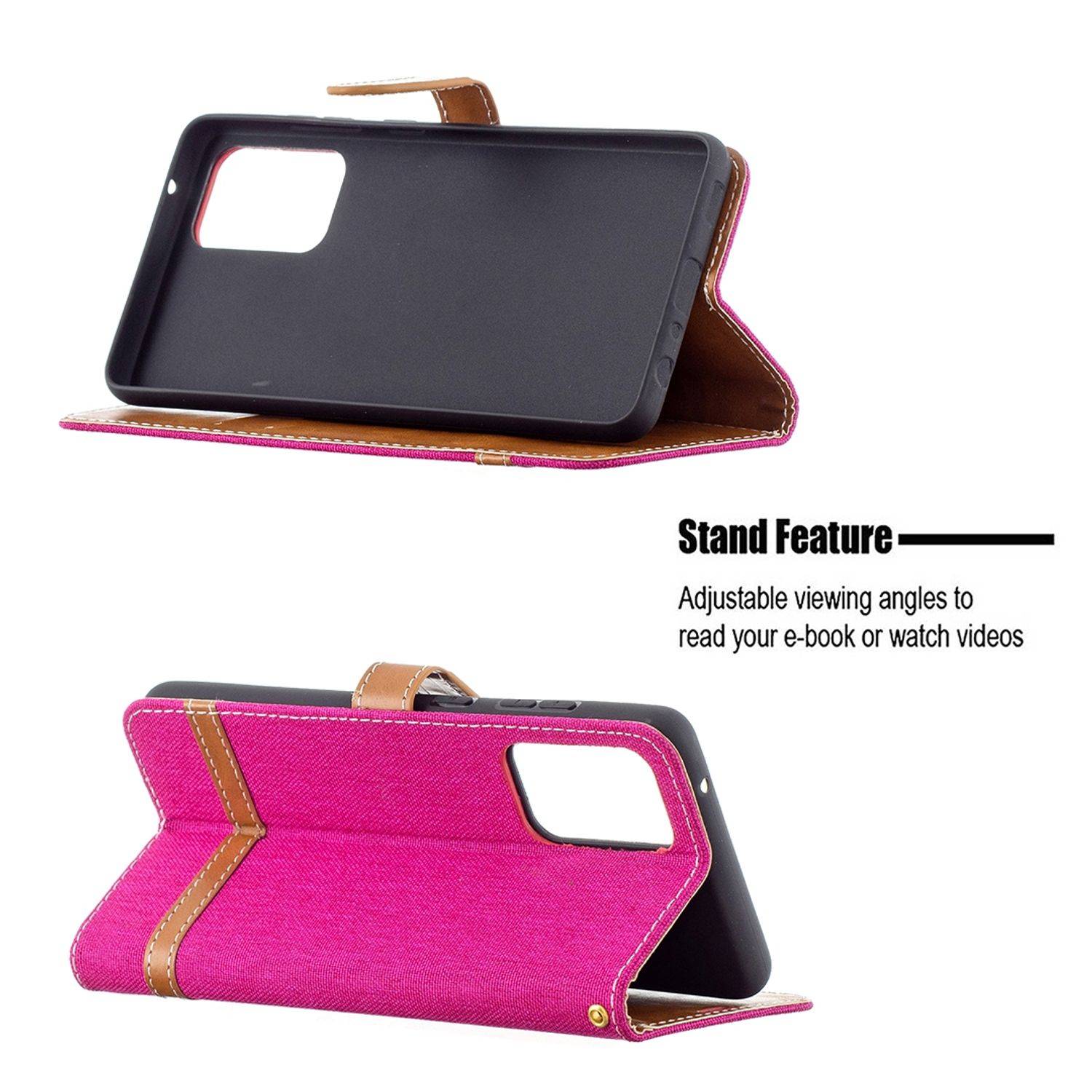 Samsung Galaxy A72 5G Handyhülle Bookcover Rosa