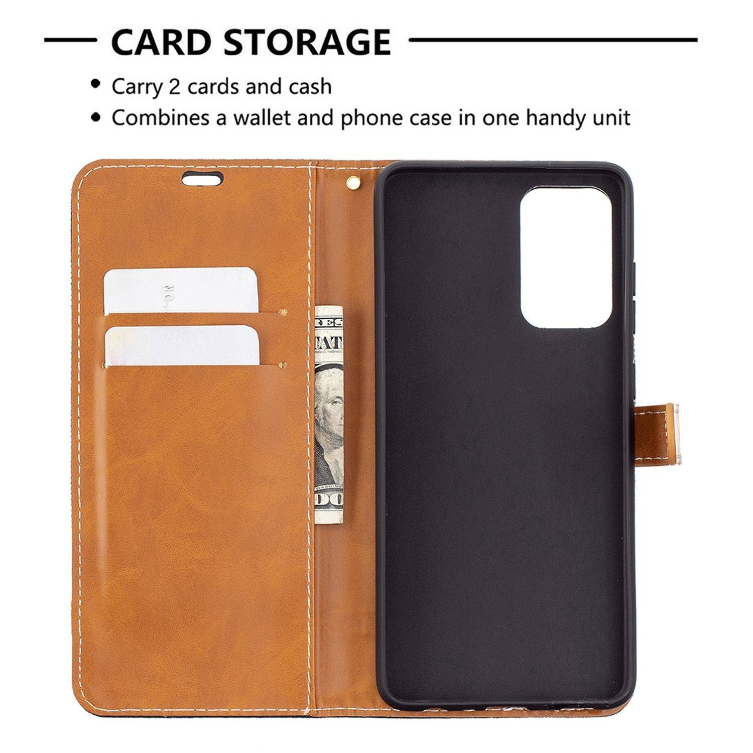 Samsung Galaxy A72 5G Handyhülle Bookcover Schwarz
