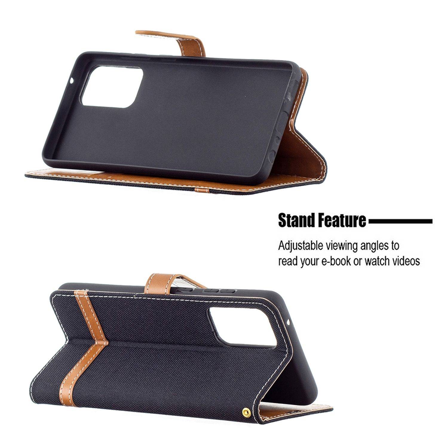 Samsung Galaxy A72 5G Handyhülle Bookcover Schwarz